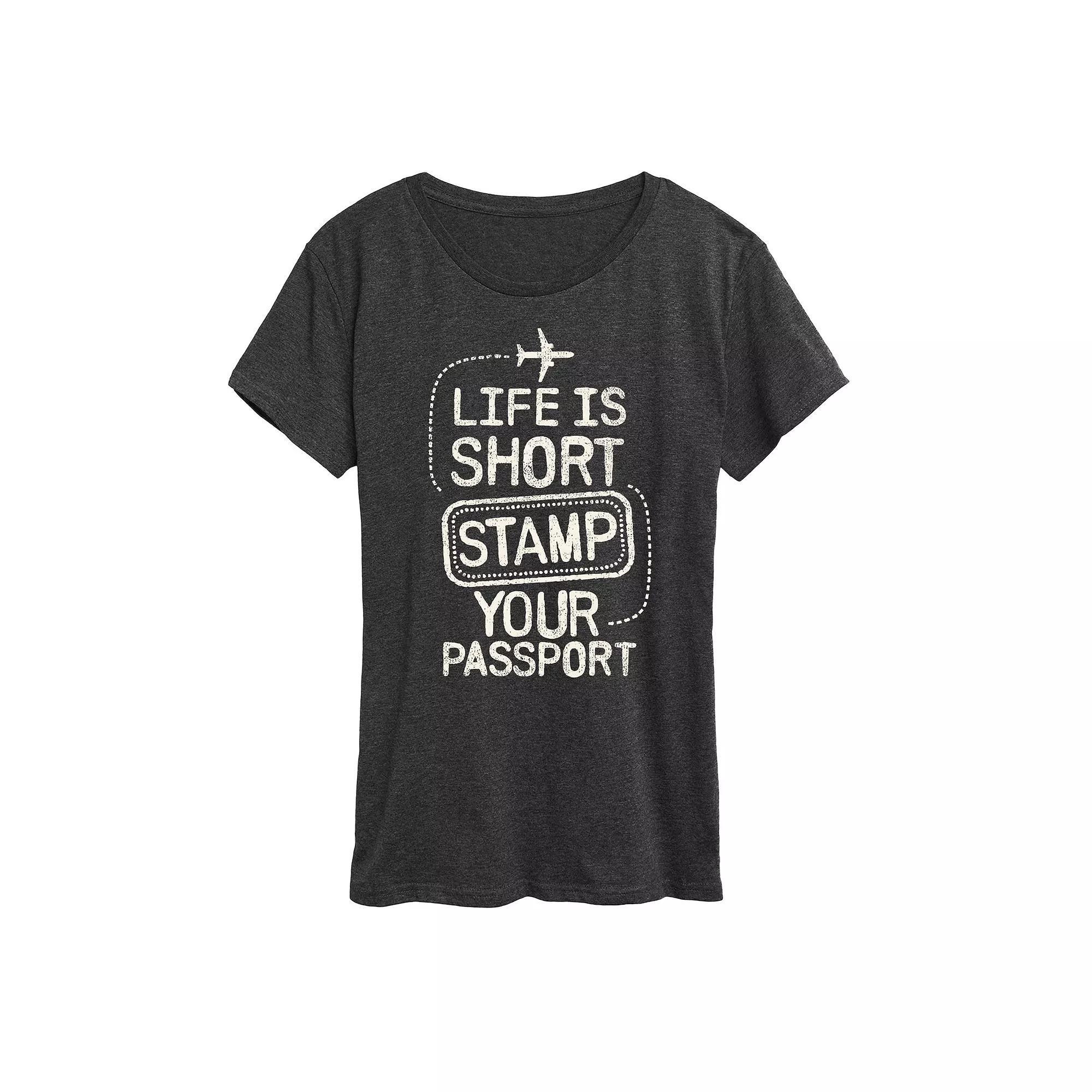 Women's Stamp Your Passport Graphic Tee,  Product Image