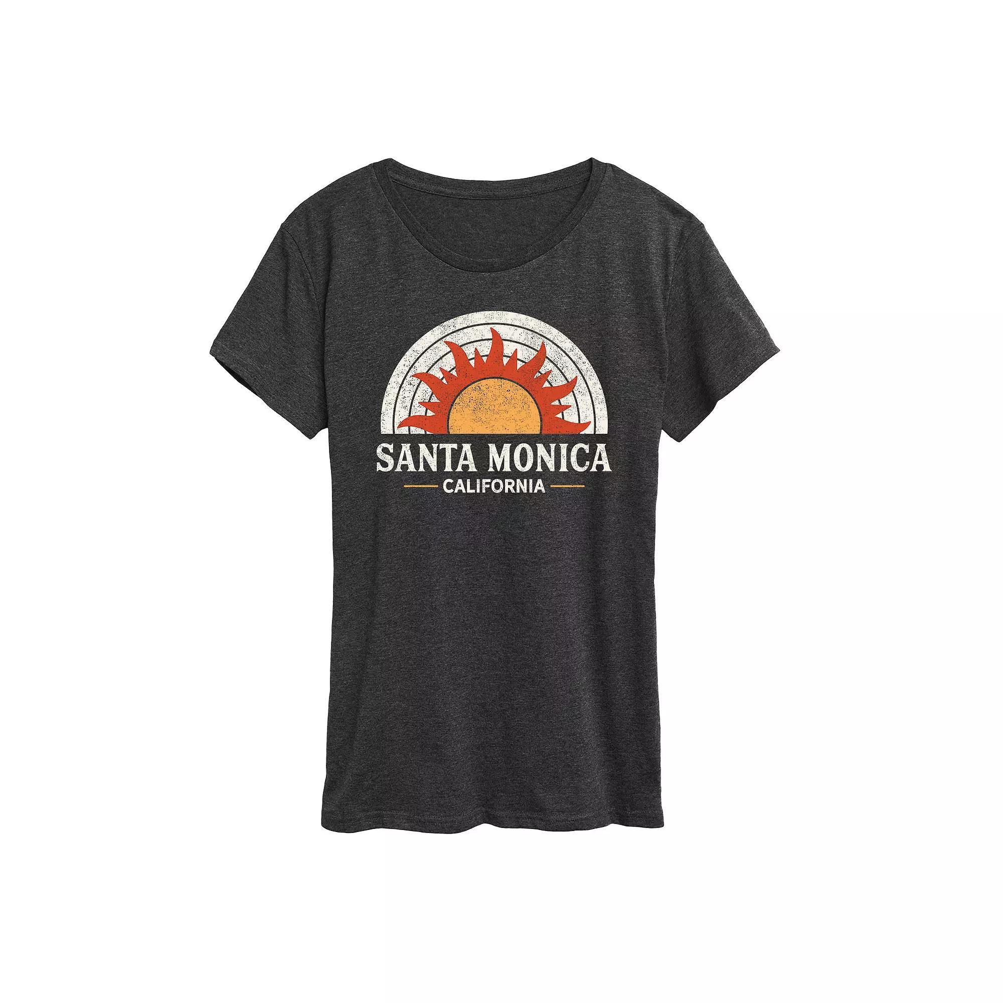 Women's Santa Monica California Sun Graphic Tee,  Product Image
