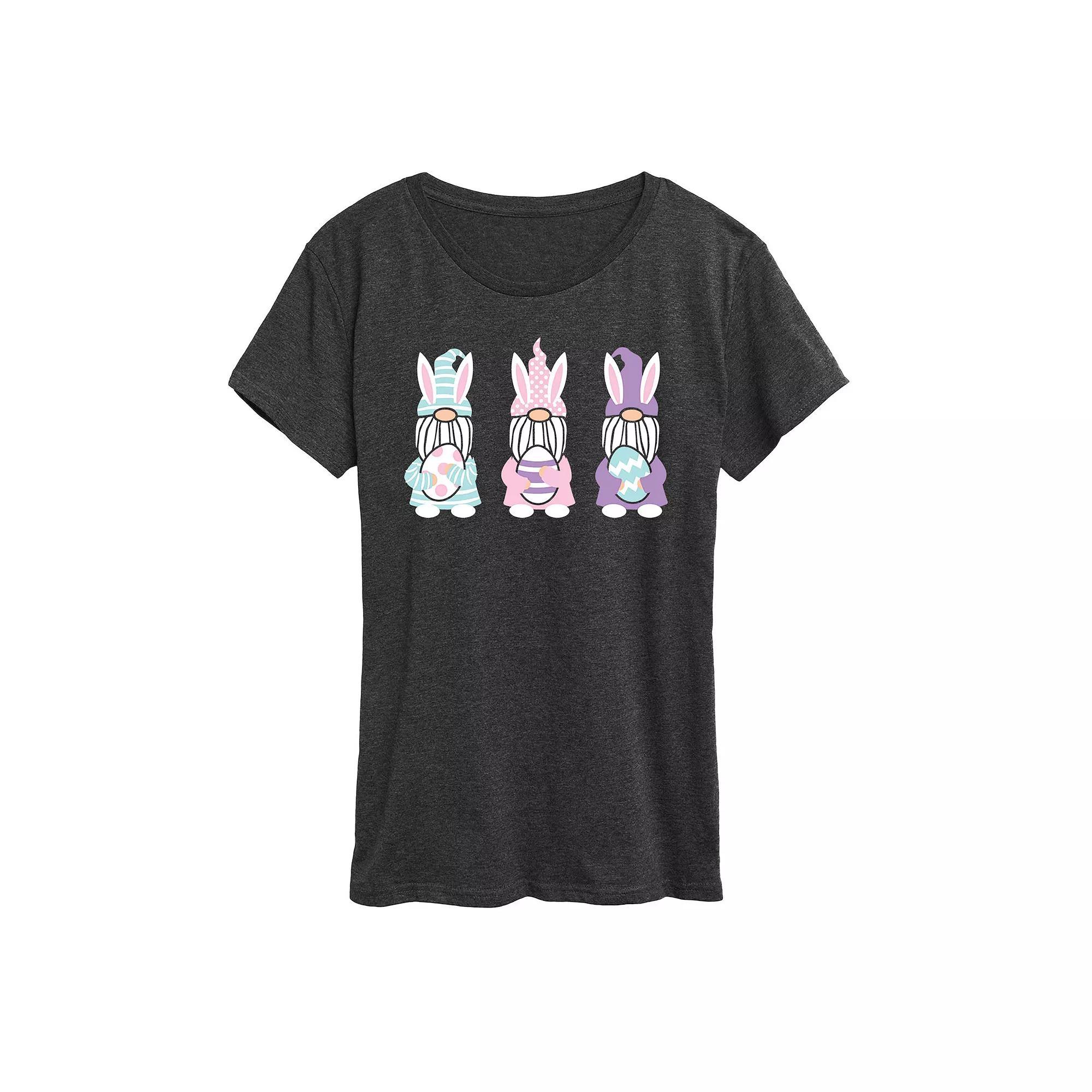 Women's Easter Bunny Gnomes Graphic Tee, Girl's,  Product Image