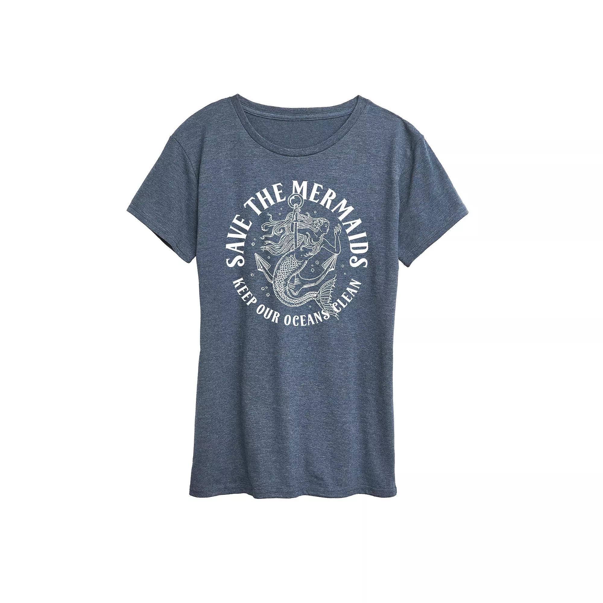 Women's Save The Mermaids Graphic Tee,  Product Image