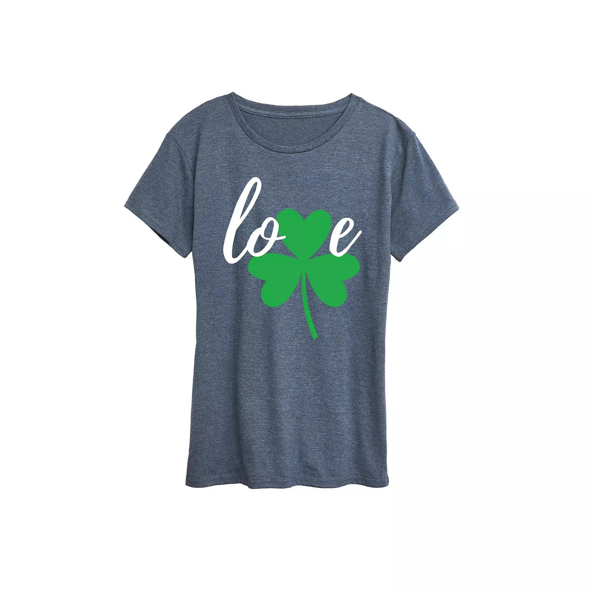 Women's Love Shamrock Graphic Tee, Girl's,  Product Image
