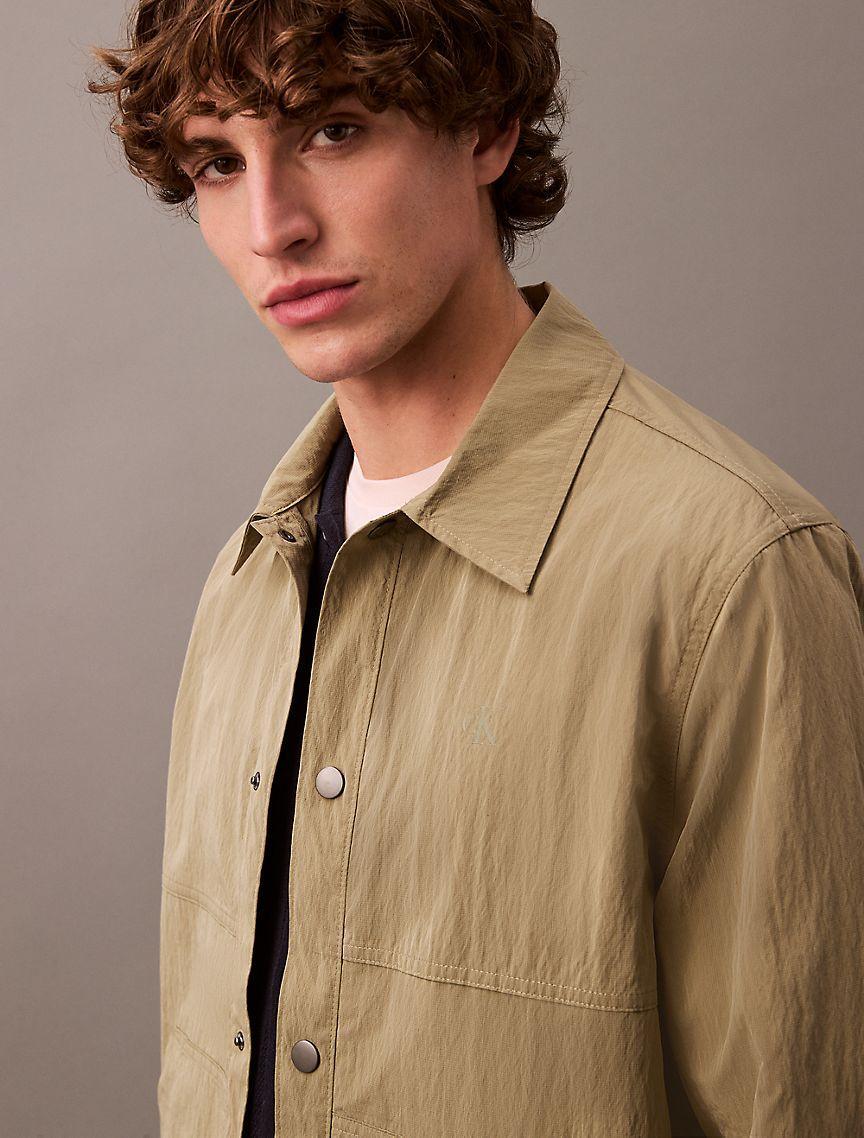 Nylon Blend Classic Shirt Jacket Product Image
