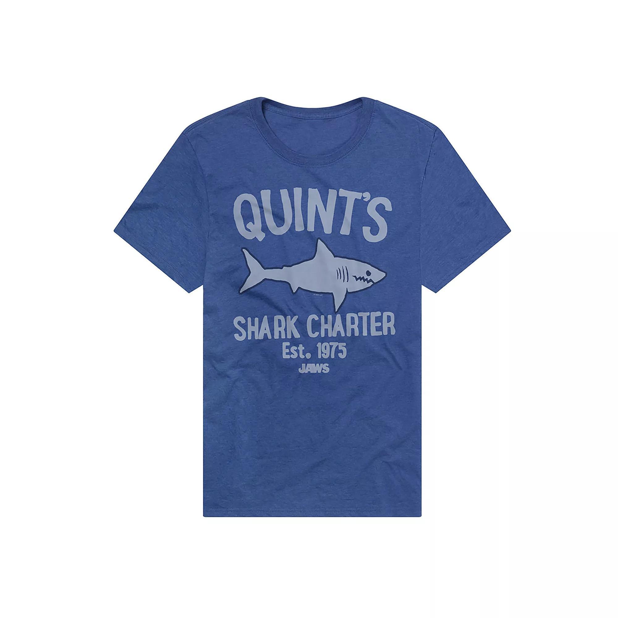 Men's Jaws "Quint's Shark Charter" Graphic Tee, Size: Medium, Royal Product Image