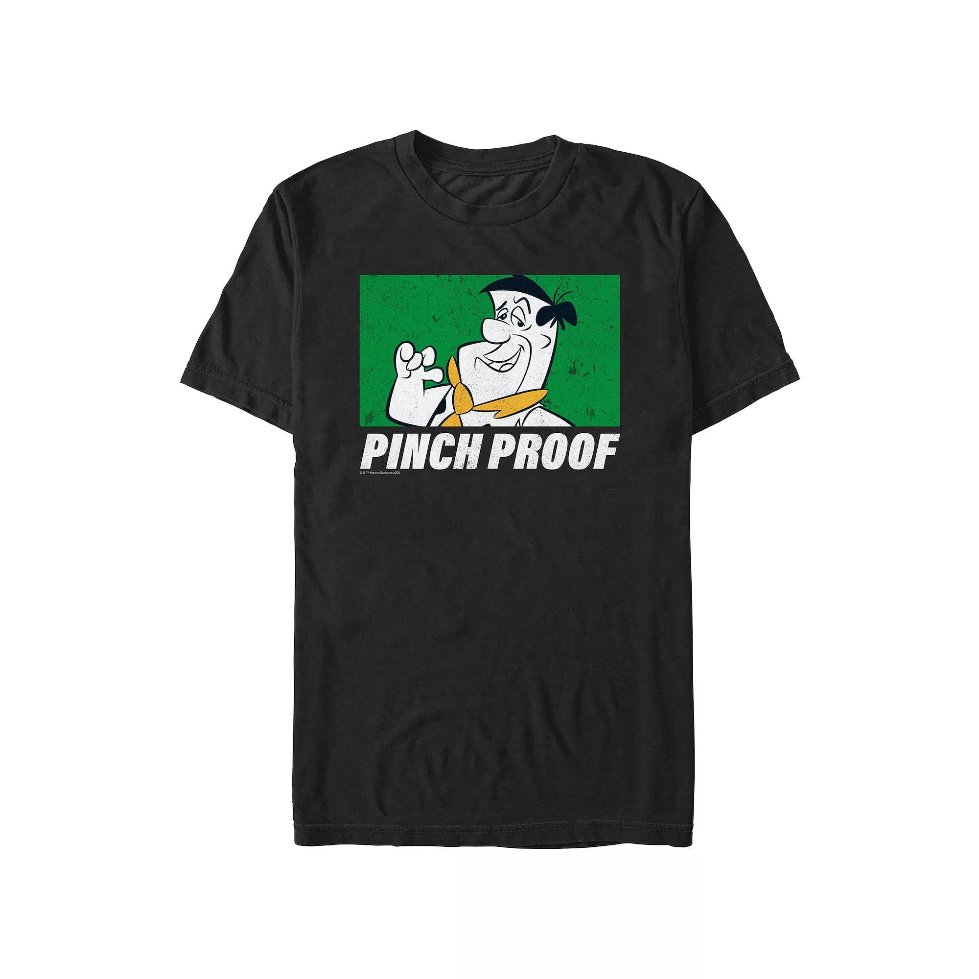 Men's The Flintstones Fred Pinch Proof Graphic Tee, Size: XXL, Black Product Image