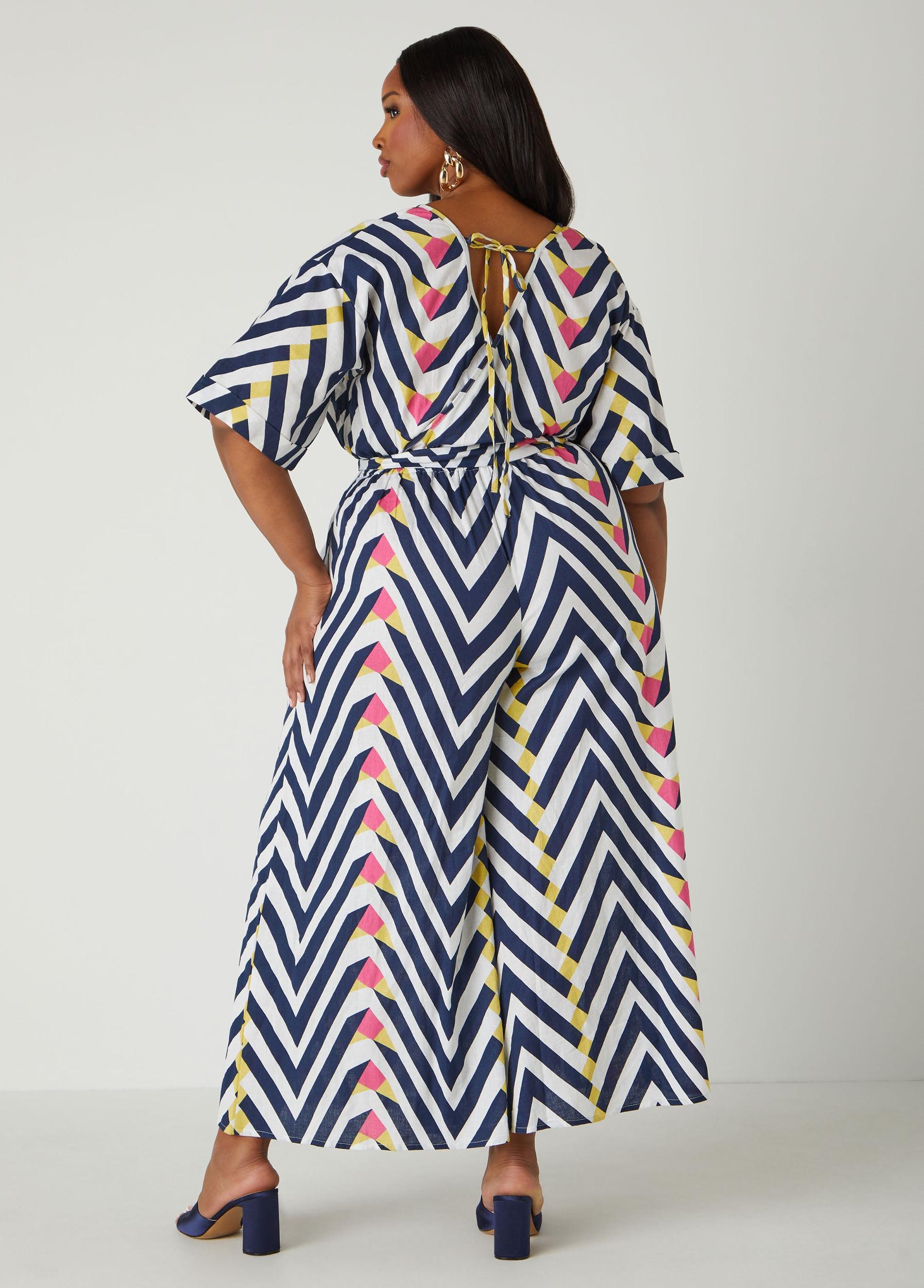 Abstract Linen Blend Jumpsuit Product Image