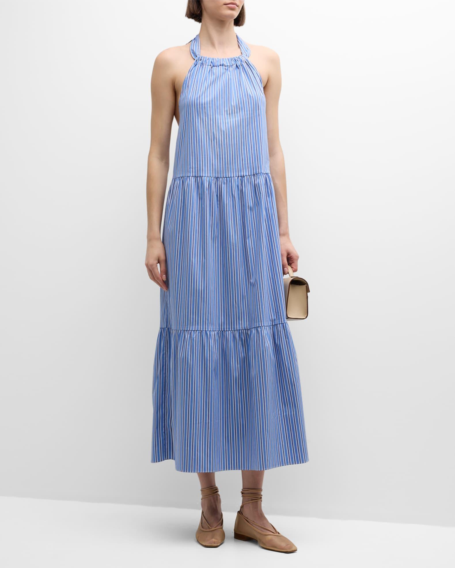 The Kai Striped Poplin Maxi Dress Product Image
