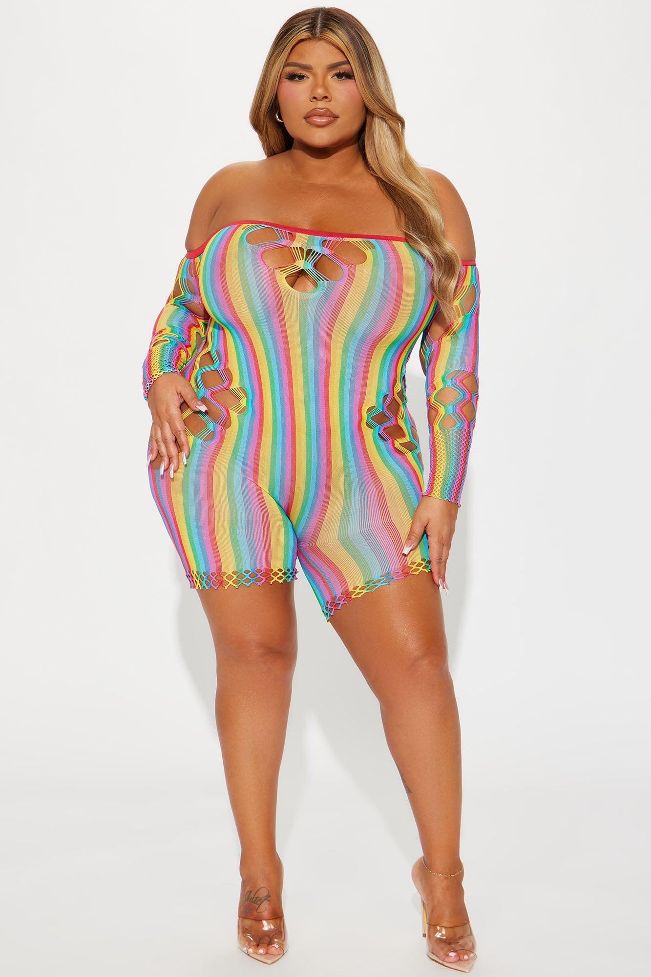 Ready For The Night Seamless Romper - Multi Color Product Image