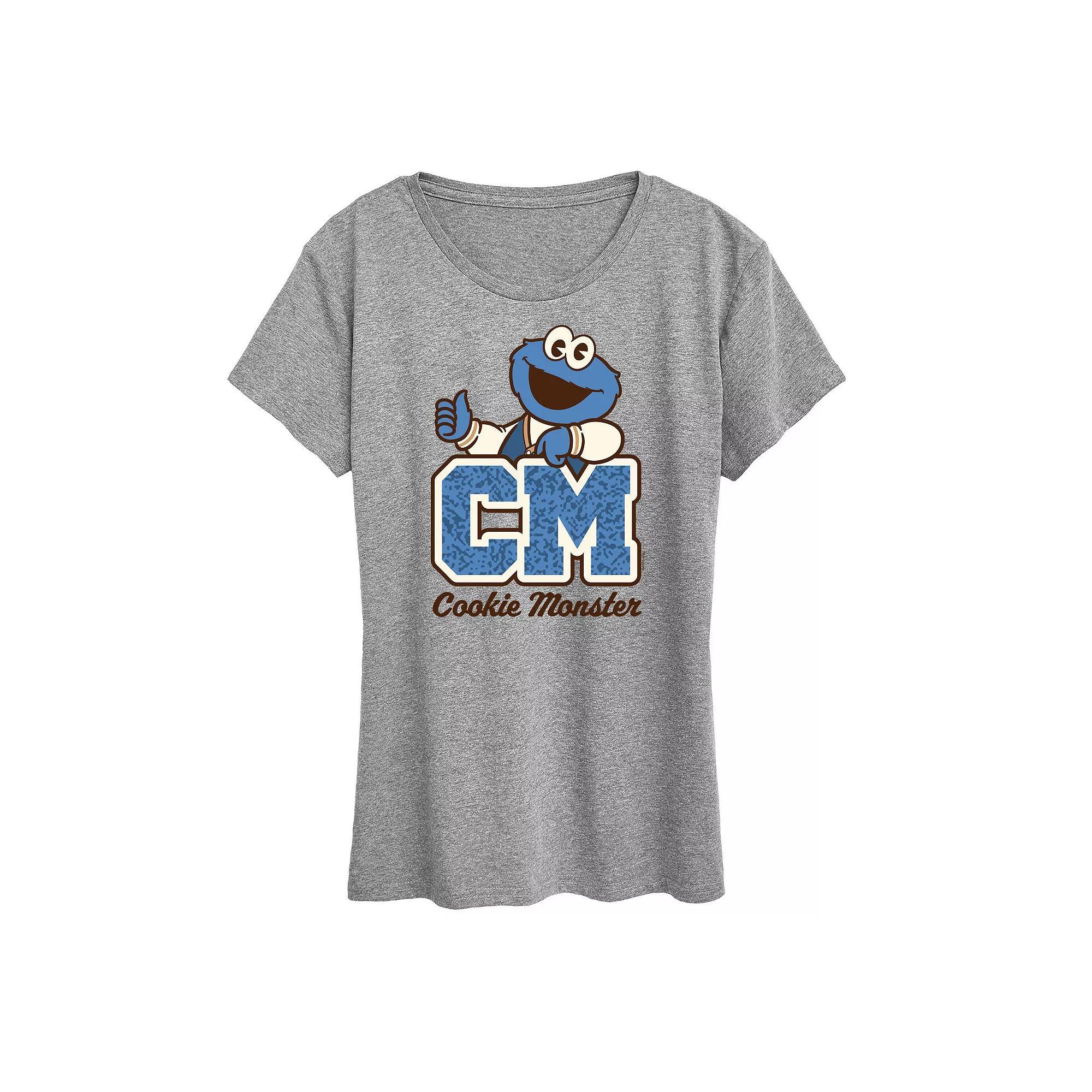 Women's Sesame Street Cookie Collegiate Graphic Tee, Girl's,  Product Image