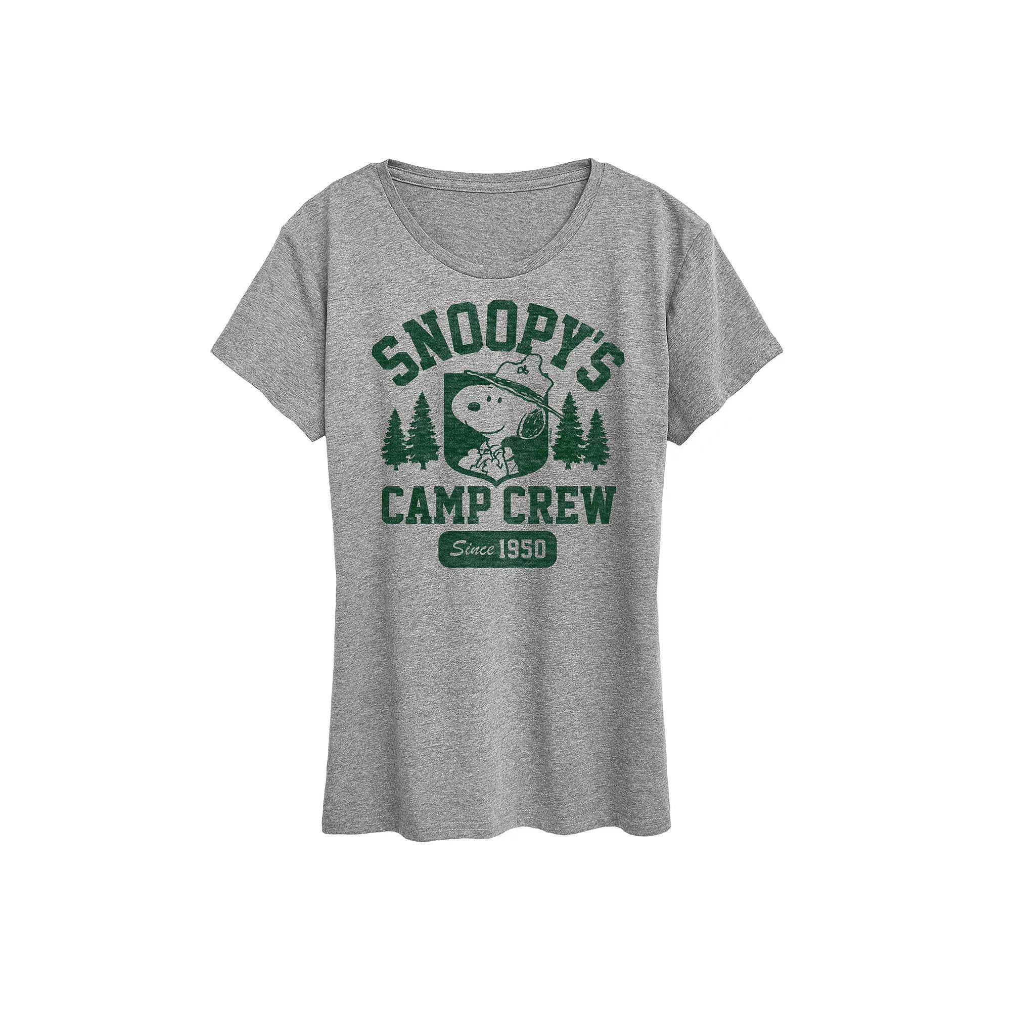 Women's Peanuts Snoopy's Camp Crew Graphic Tee,  Product Image