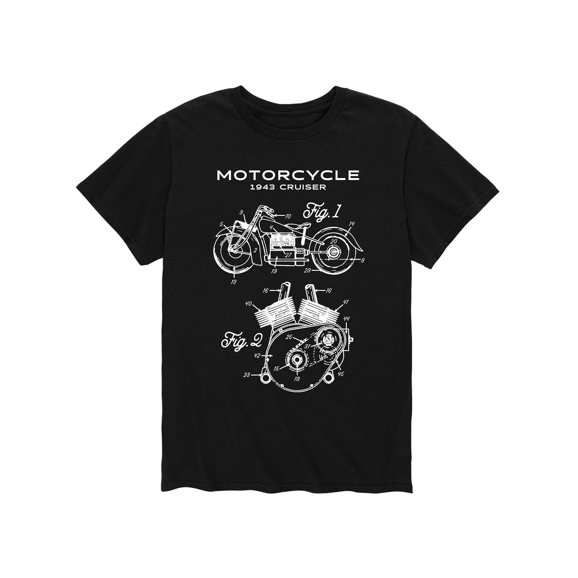 Men's Motorcycle Rendering Tee,  Product Image