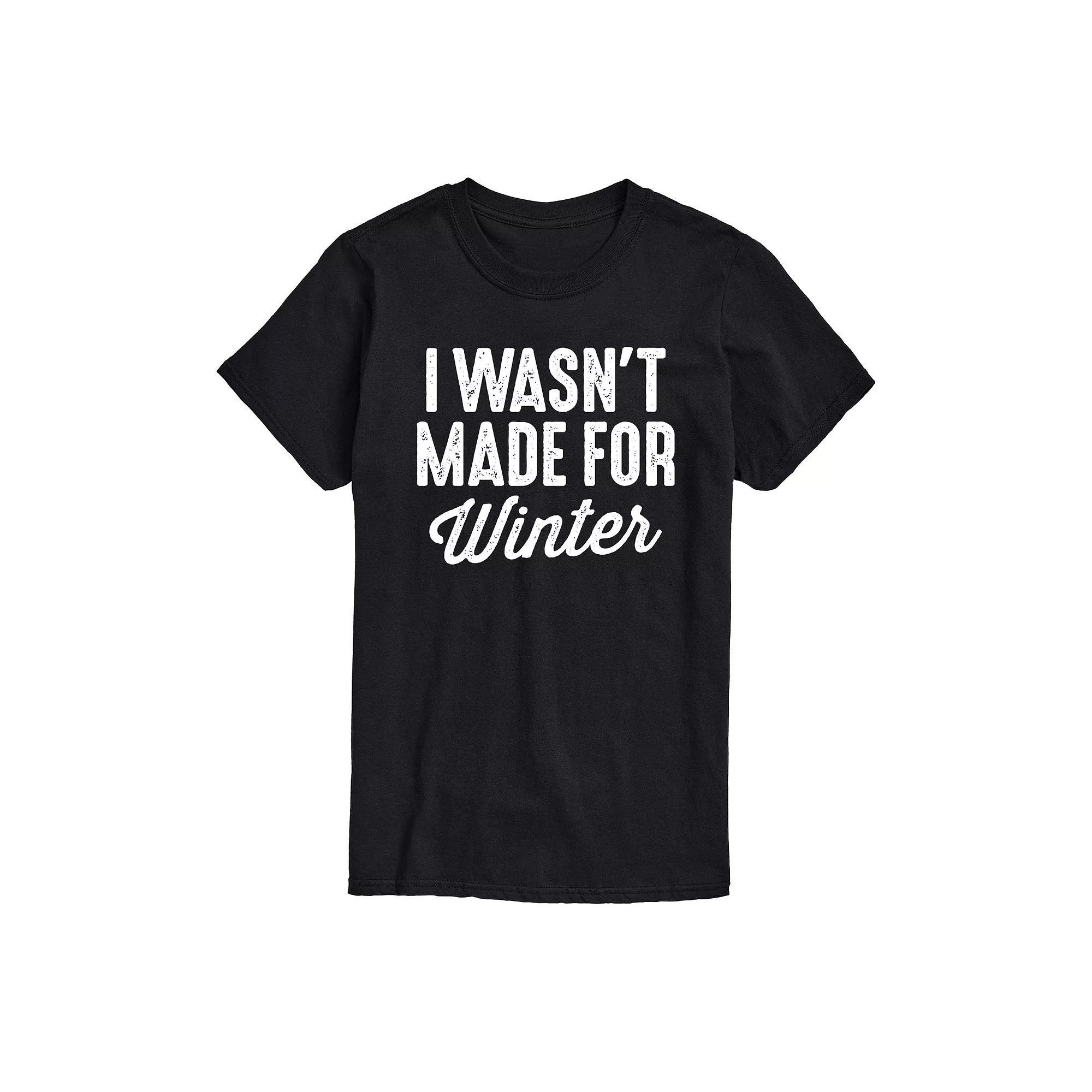 Men's Wasn't Made For Winter Tee, Size: XXL, Black Product Image