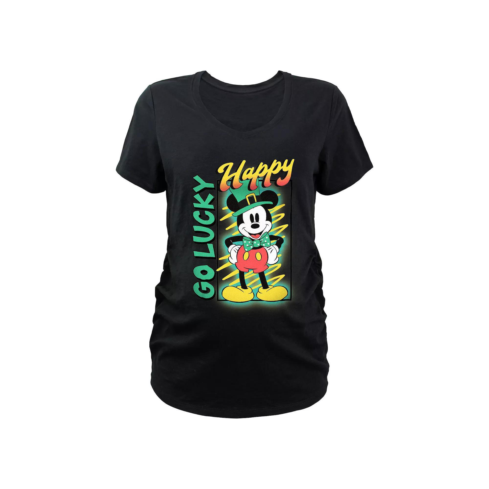 Disney's Mickey Mouse Happy Go Lucky Maternity Graphic Tee, Women's,  Product Image