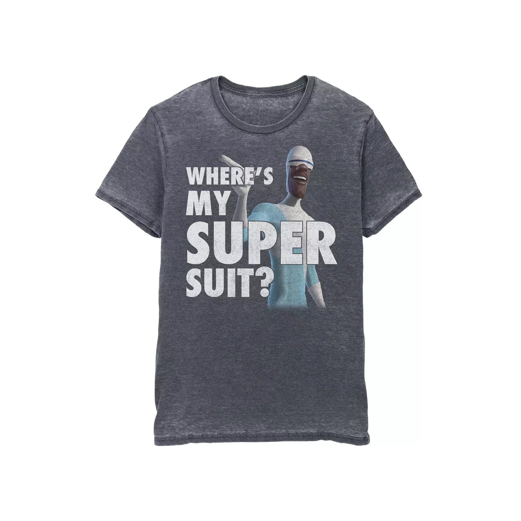 Disney / Pixar's The Incredibles Frozone Men's Super Suit Tee, Size: XXL, Grey Heather Product Image