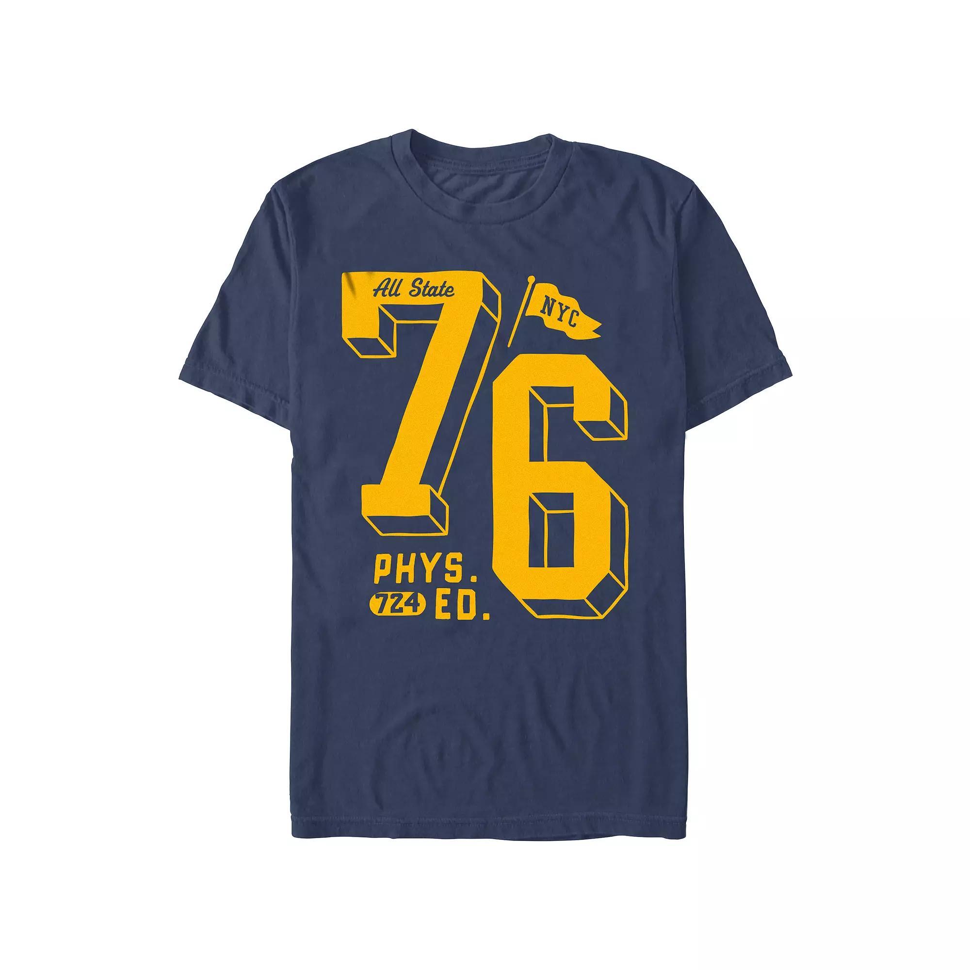 Men's Comfort Colors® All State 76 P. E. Graphic Tee, Size: Small, Blue Product Image
