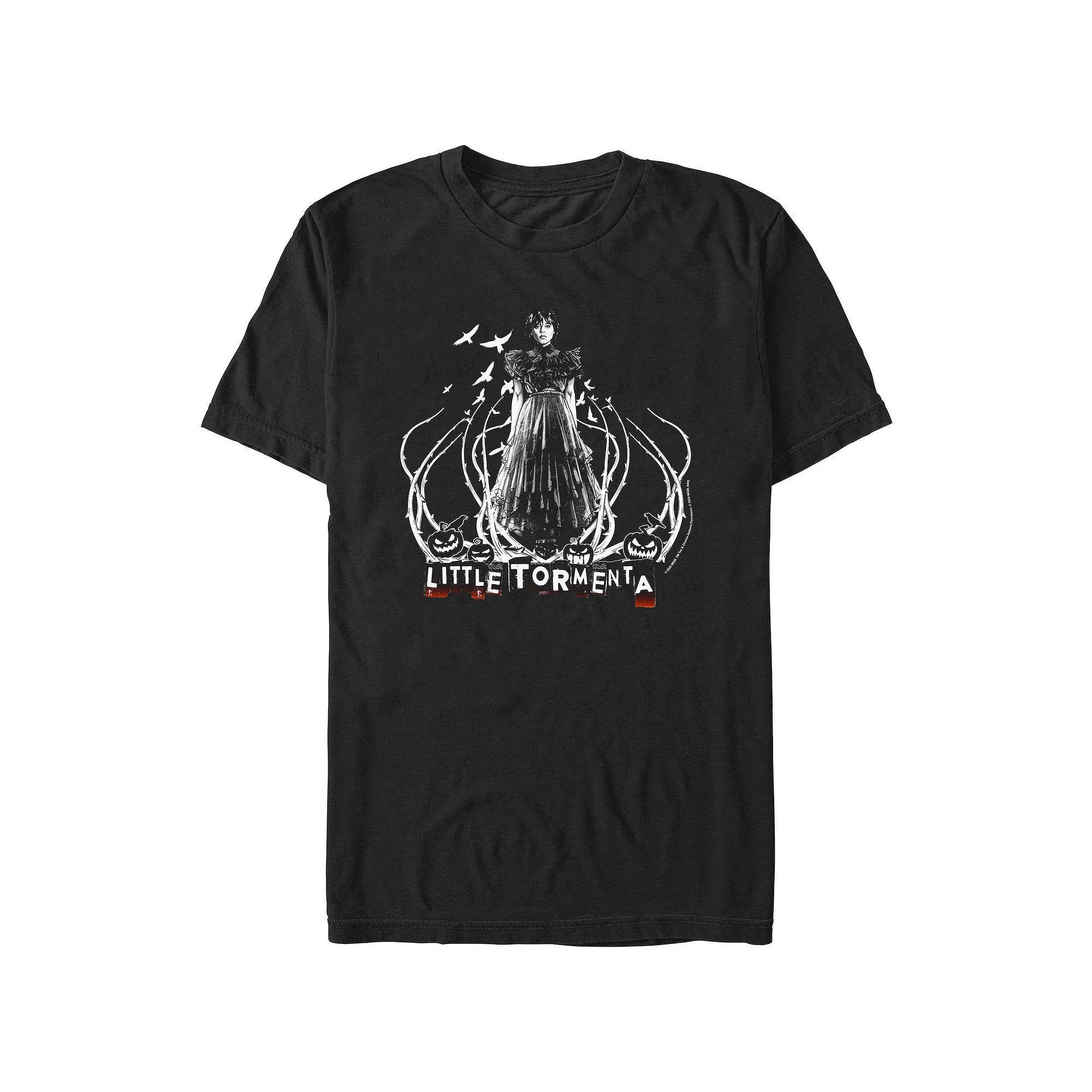Men's Wednesday Little Tormenta Graphic Tee, Size: Medium, Black Product Image