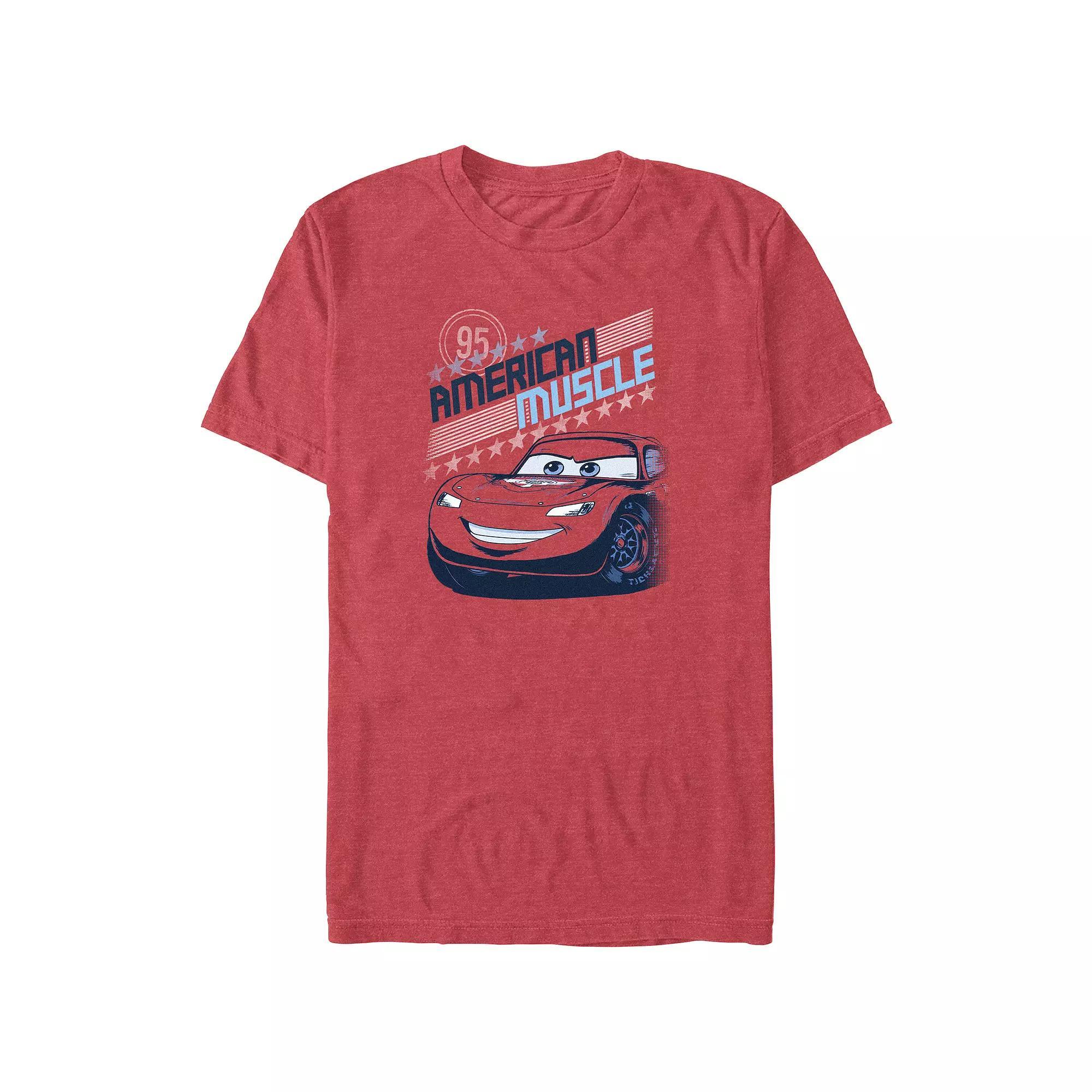 Disney / Pixar's Cars Lightning McQueen American Muscle Big & Tall Graphic Tee, Men's,  Product Image