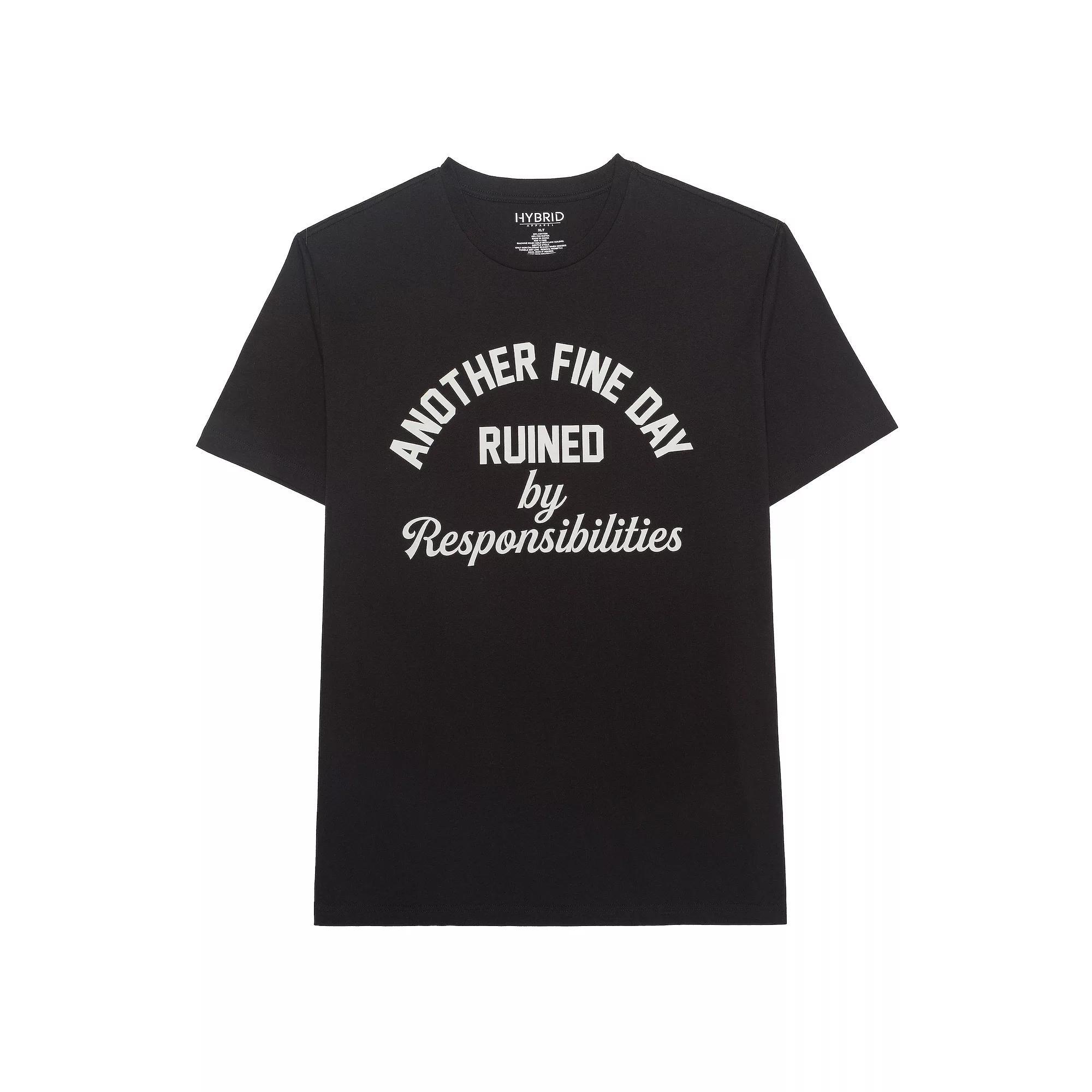 Big & Tall "Another Fine Day Ruined By Responsibilities" Graphic Tee, Men's, Size: 2XB, Black Product Image