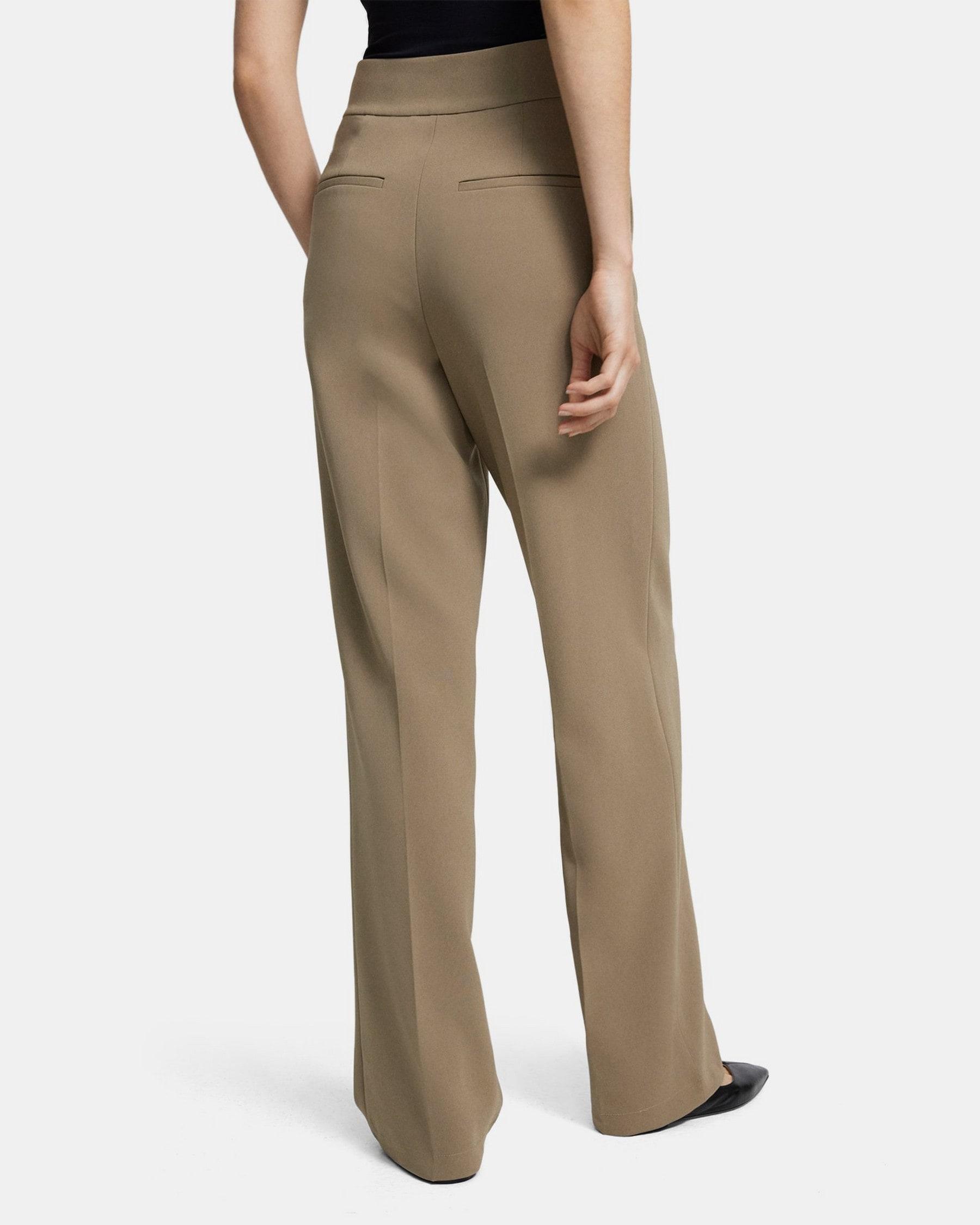 High-Waist Wide-Leg Pant in Crepe Product Image