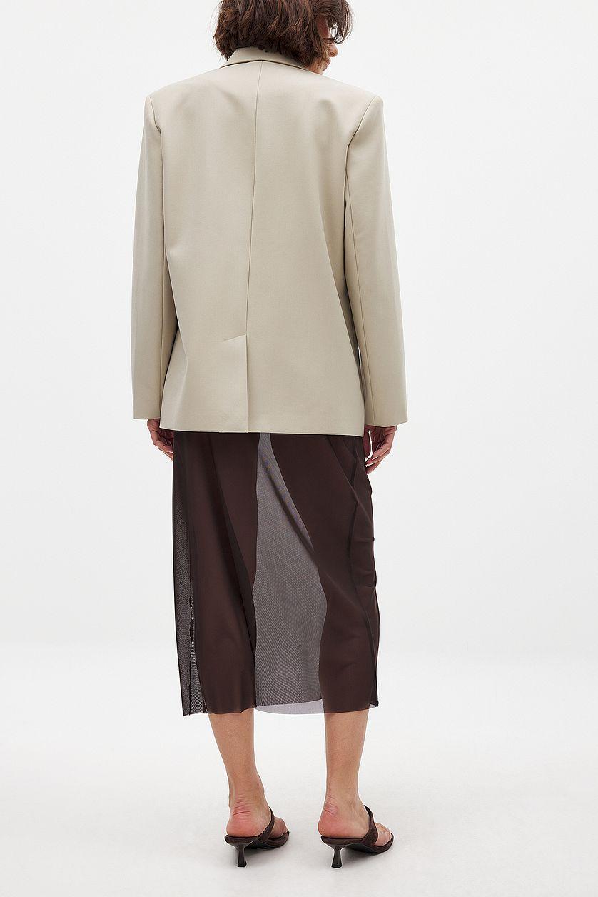 Transparent Mesh Midi Skirt Product Image