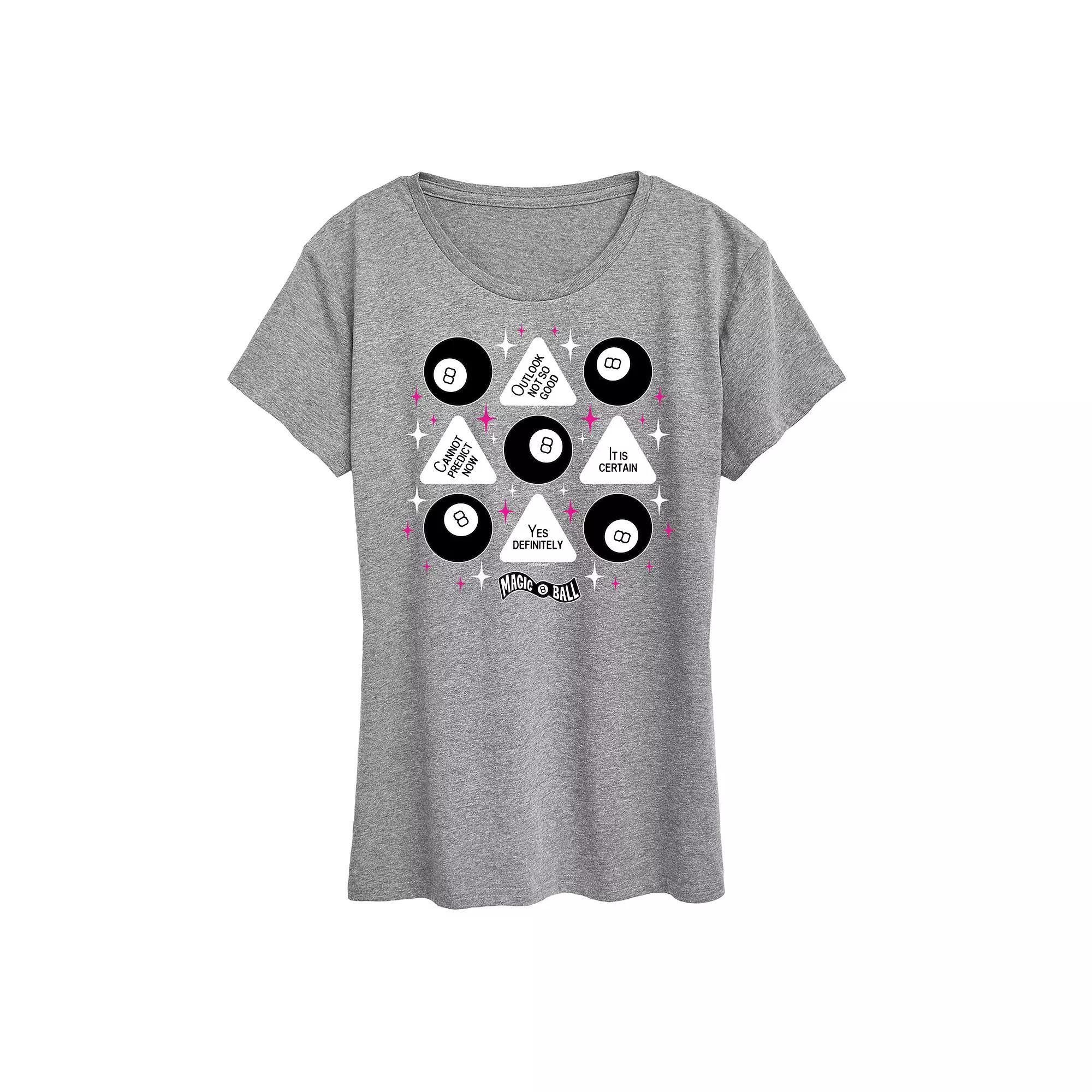 Women's Magic 8 Ball Grid Graphic Tee,  Product Image