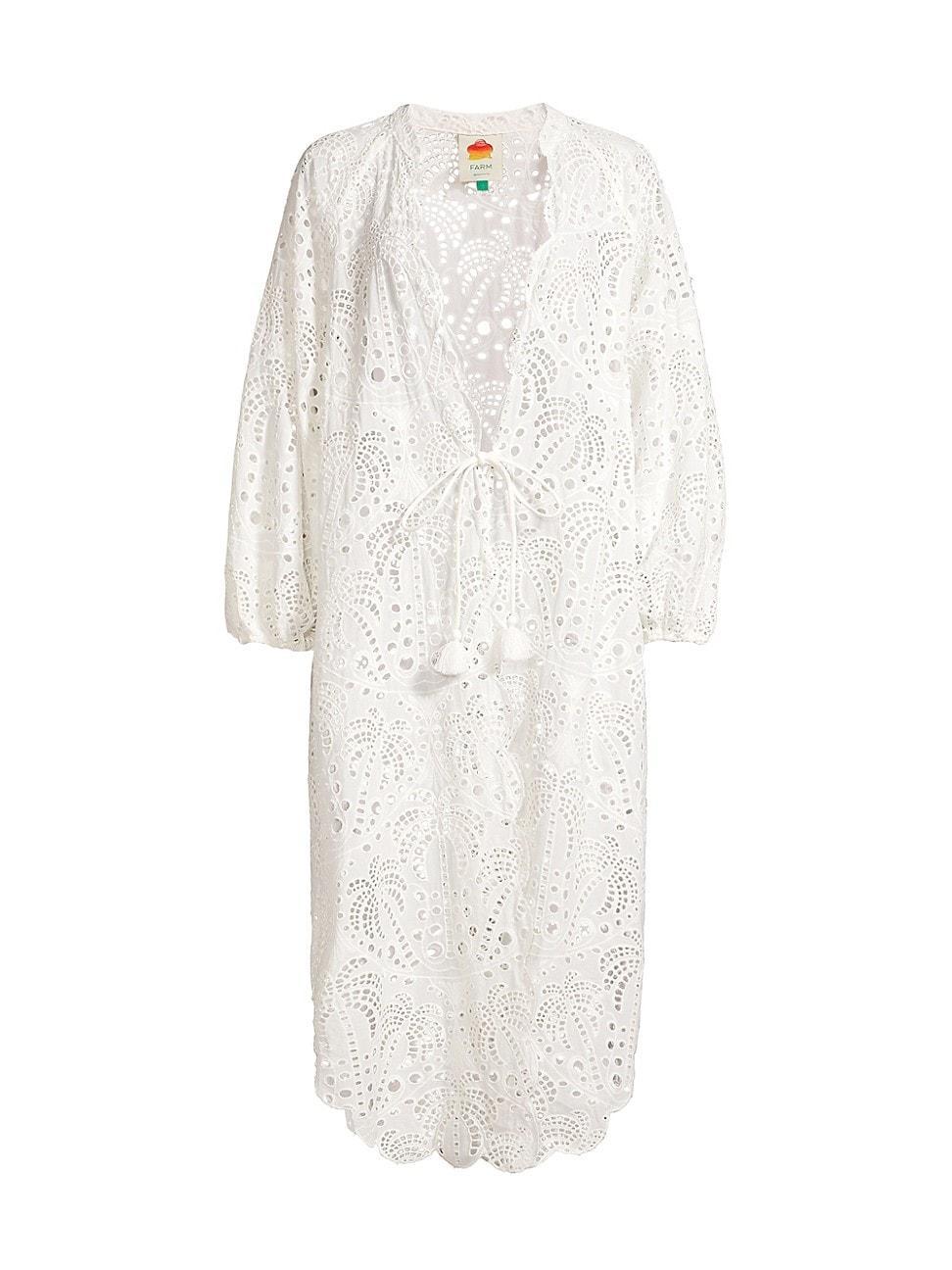 Womens Laise Eyelet Cotton Cover-Up Product Image