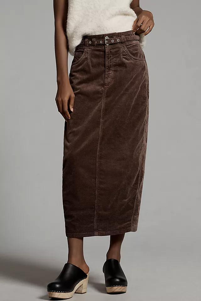 Pilcro Corduroy Relaxed Barrel Midi Skirt Product Image