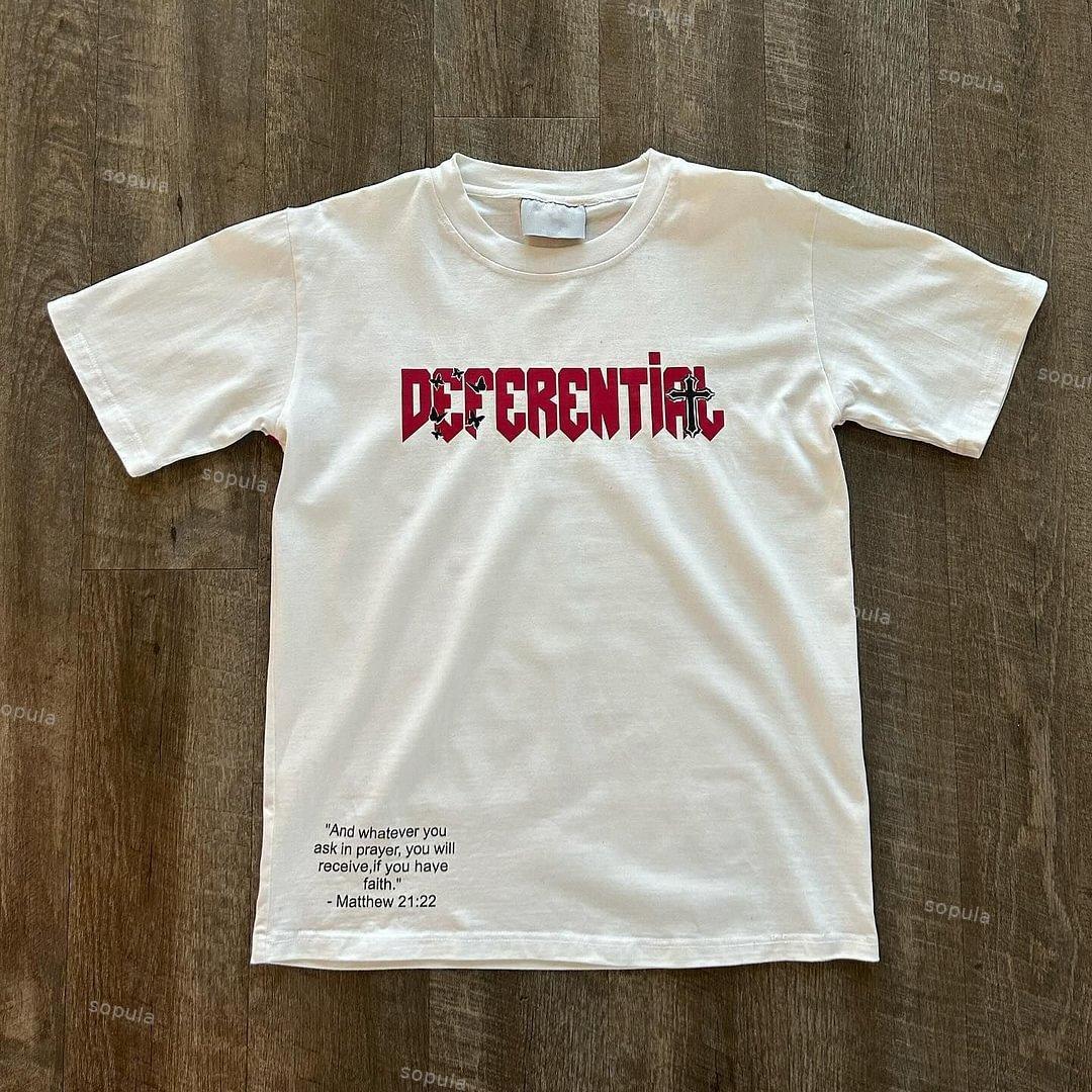 Men's Butterfly Faith Cross Vintage Graphic Cotton T-Shirt Product Image