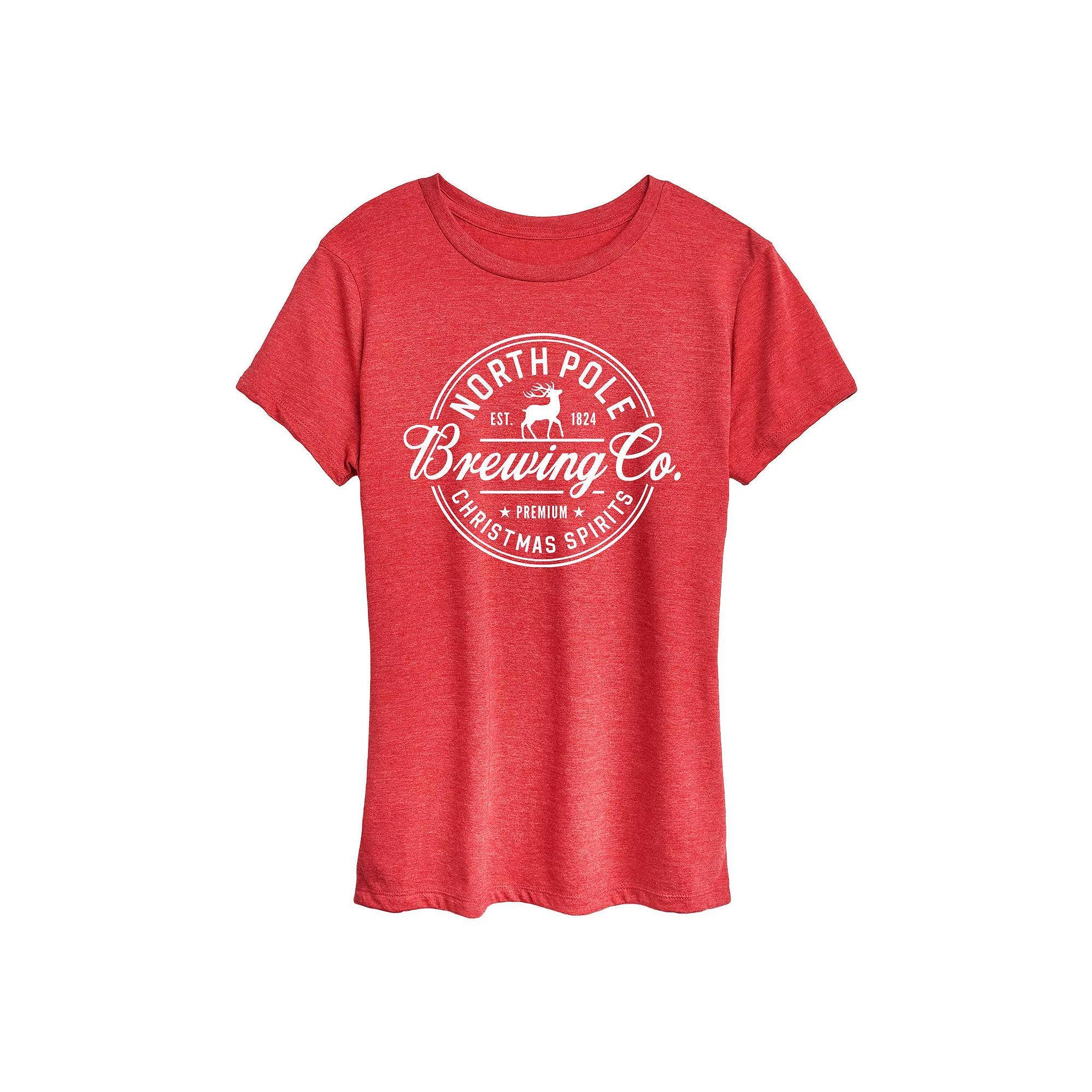 Women's North Pole Brewing Co. Graphic Tee, Girl's, Size: Large, Red Product Image