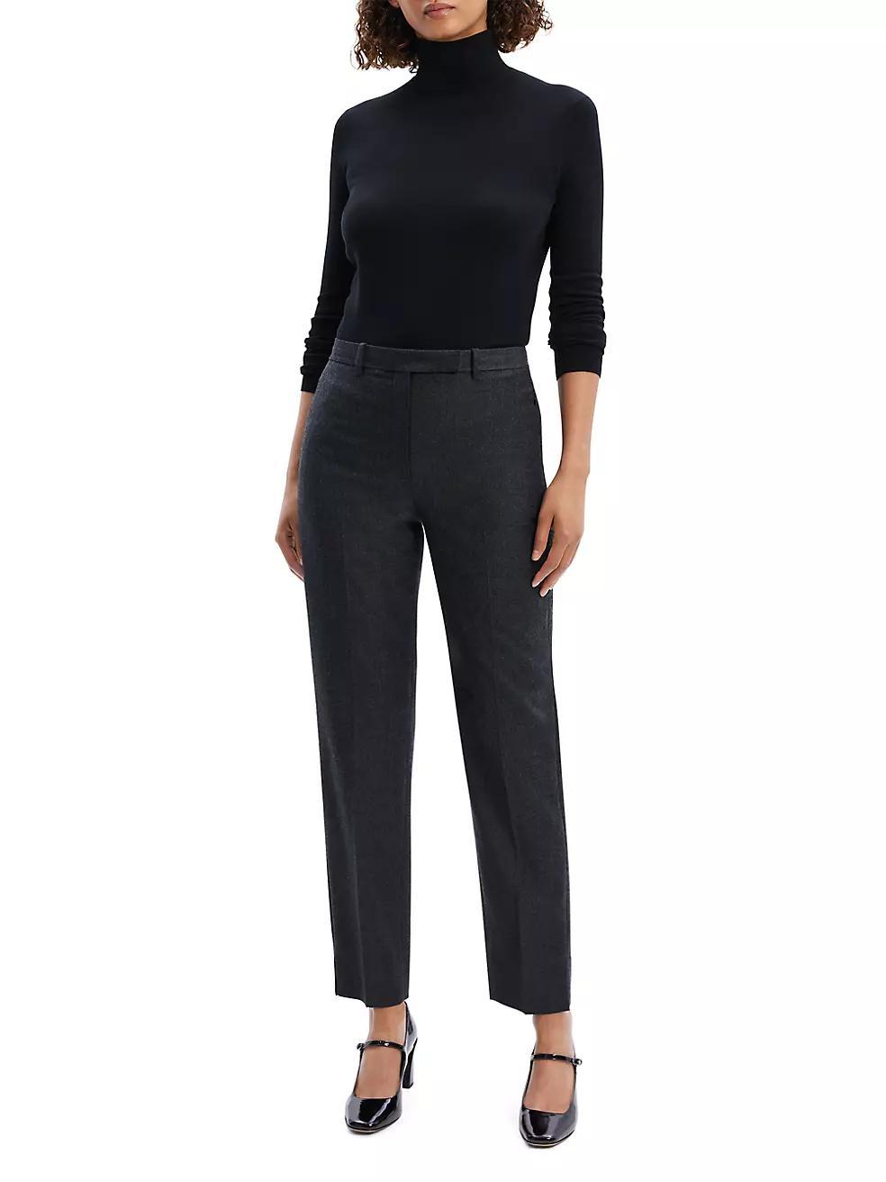 Wool High-Waisted Tapered Pants Product Image