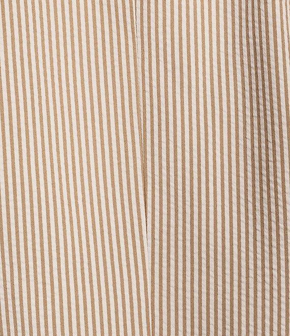 Kasper Plus Size Seersucker Notch Lapel 3/4 Roll-Tab Sleeve Coordinating Patch Pocket Jacket Product Image