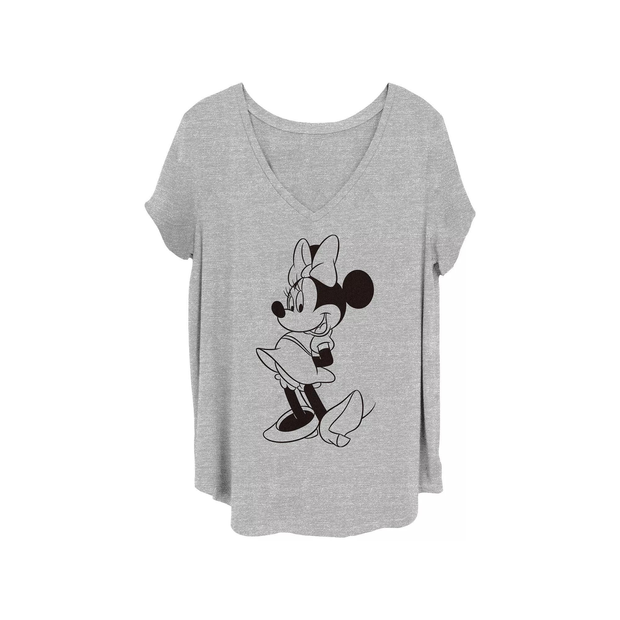 Disney's Minnie Mouse Reversed Juniors' Plus Graphic Tee, Women's,  Product Image
