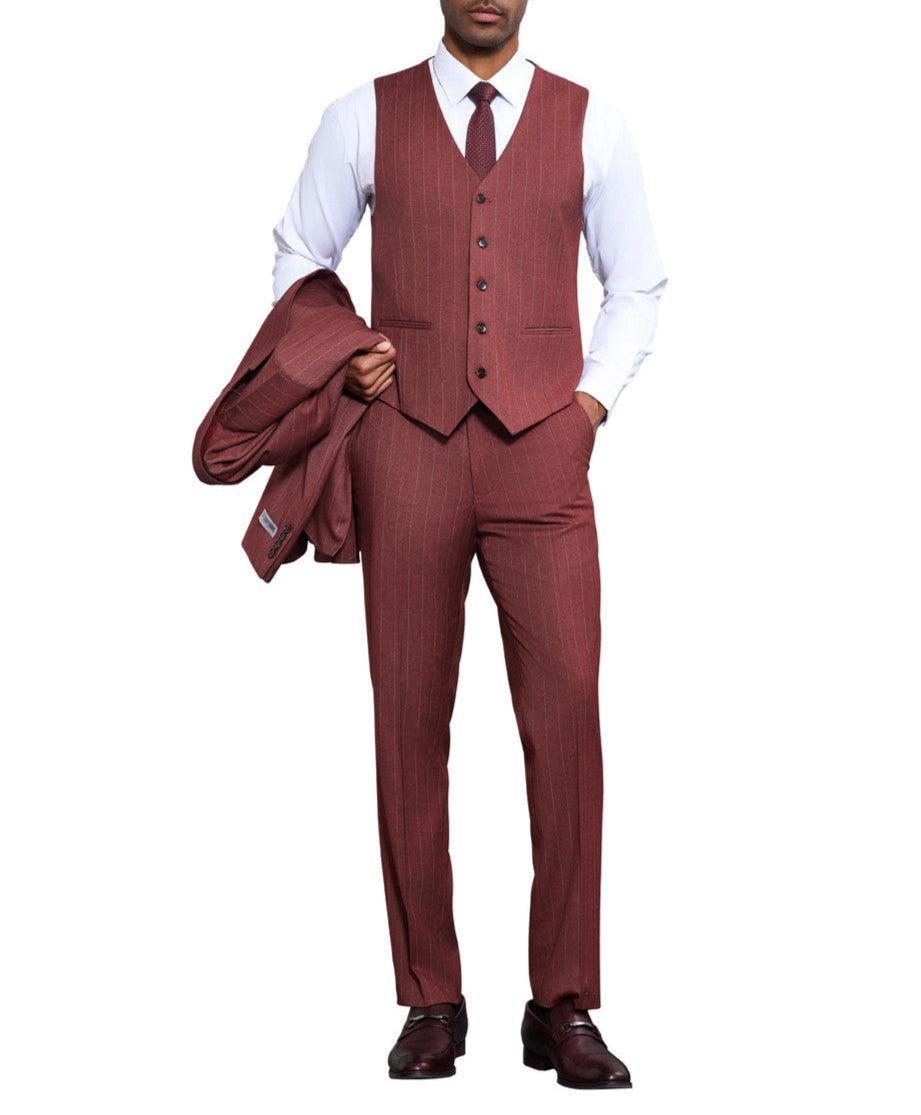 Stacy Adams - 3 Piece Pinstripe Hybrid Fit 1 Button Suit Product Image