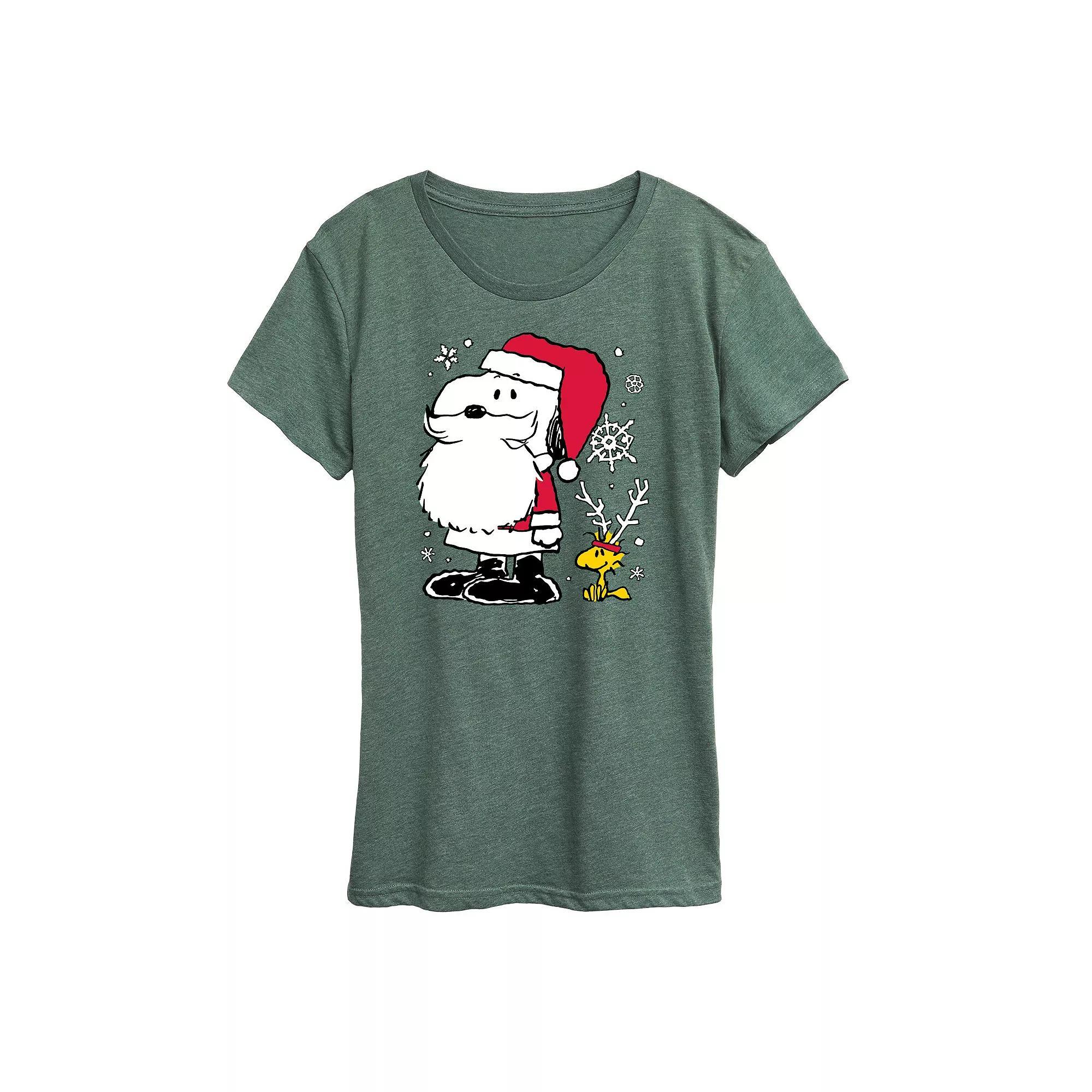 Plus Peanuts Snoopy & Woodstock Graphic Tee, Women's,  Product Image