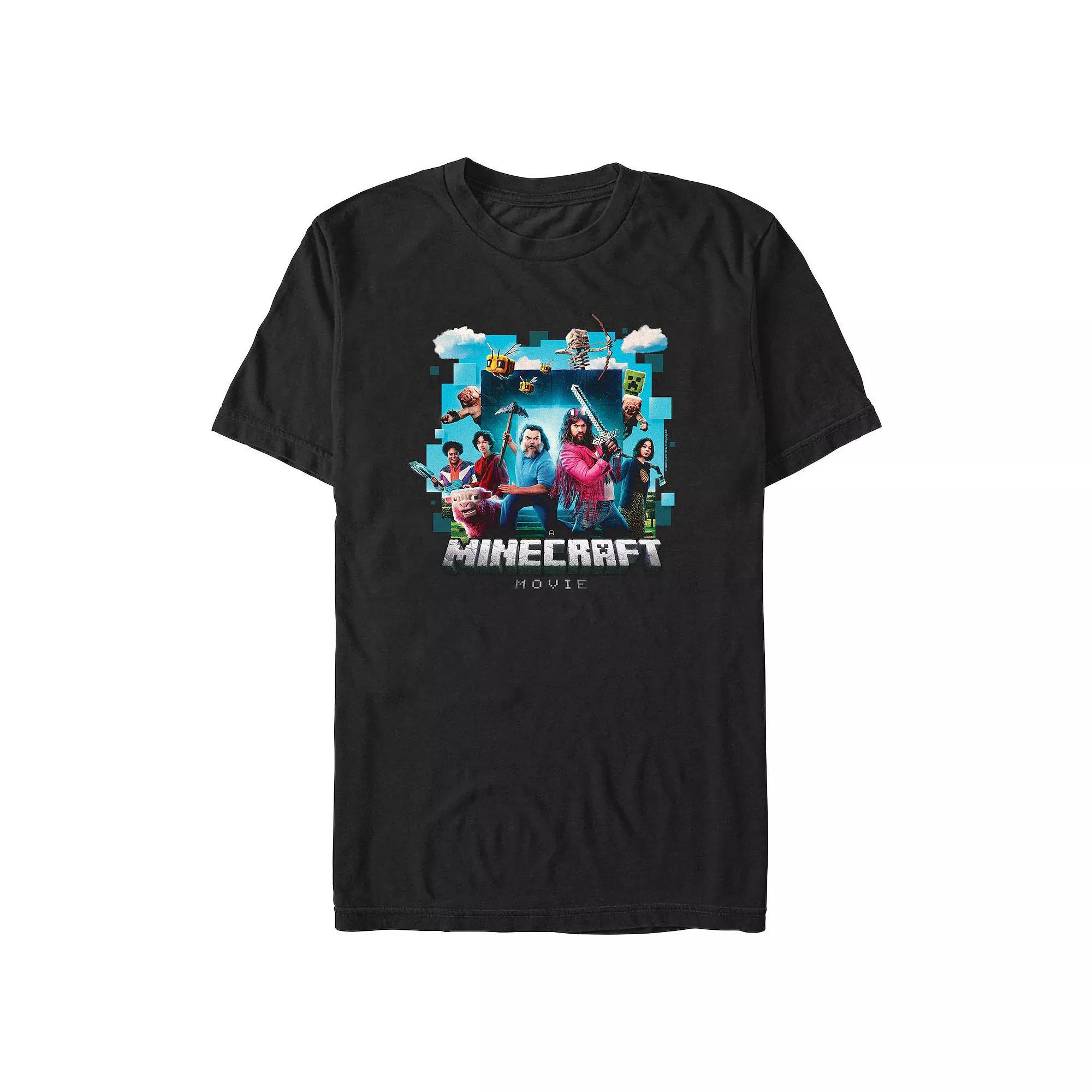 Big & Tall Minecraft Movie Poster Graphic Tee, Men's,  Product Image