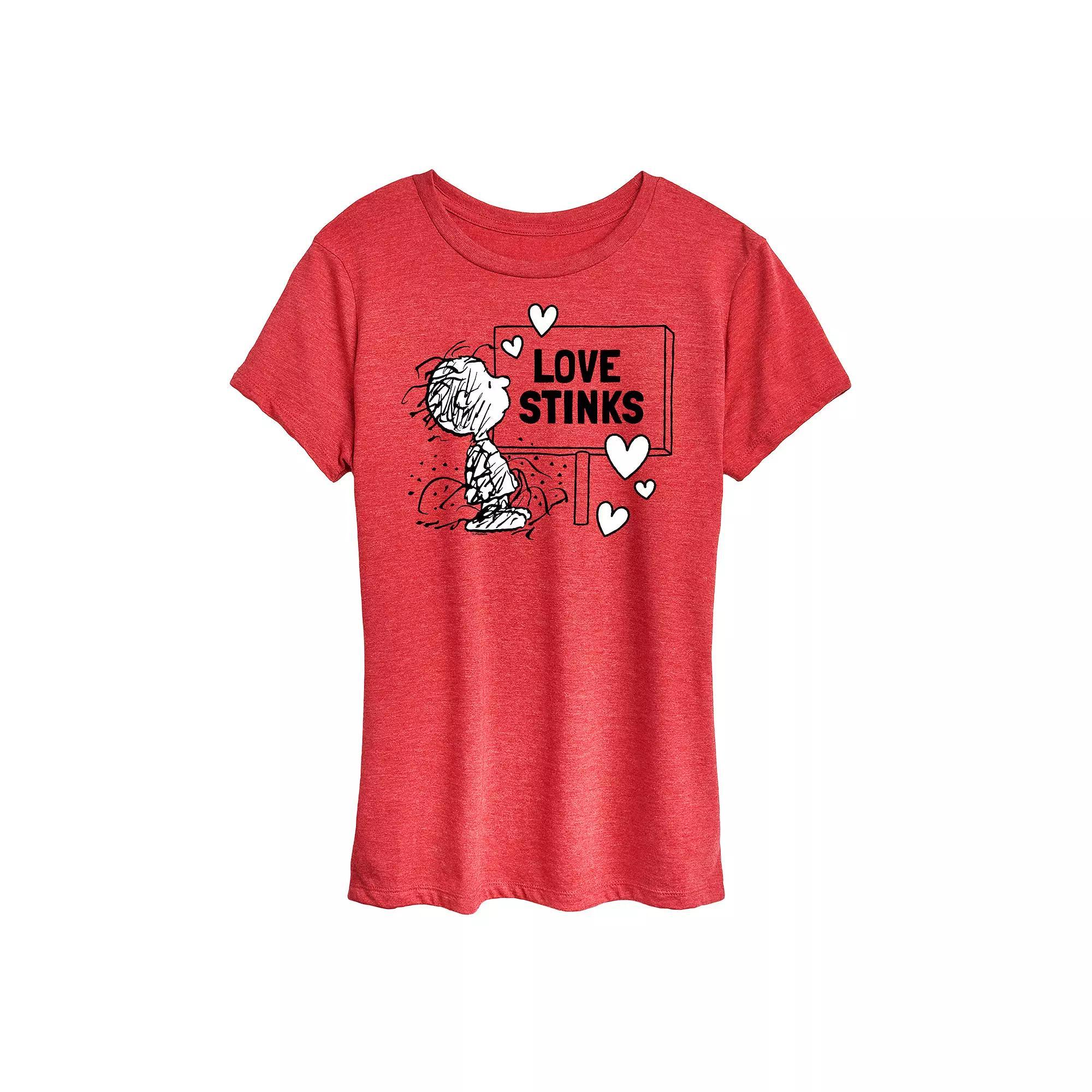 Women's Peanuts Pig Pen Love Stinks Graphic Tee,  Product Image
