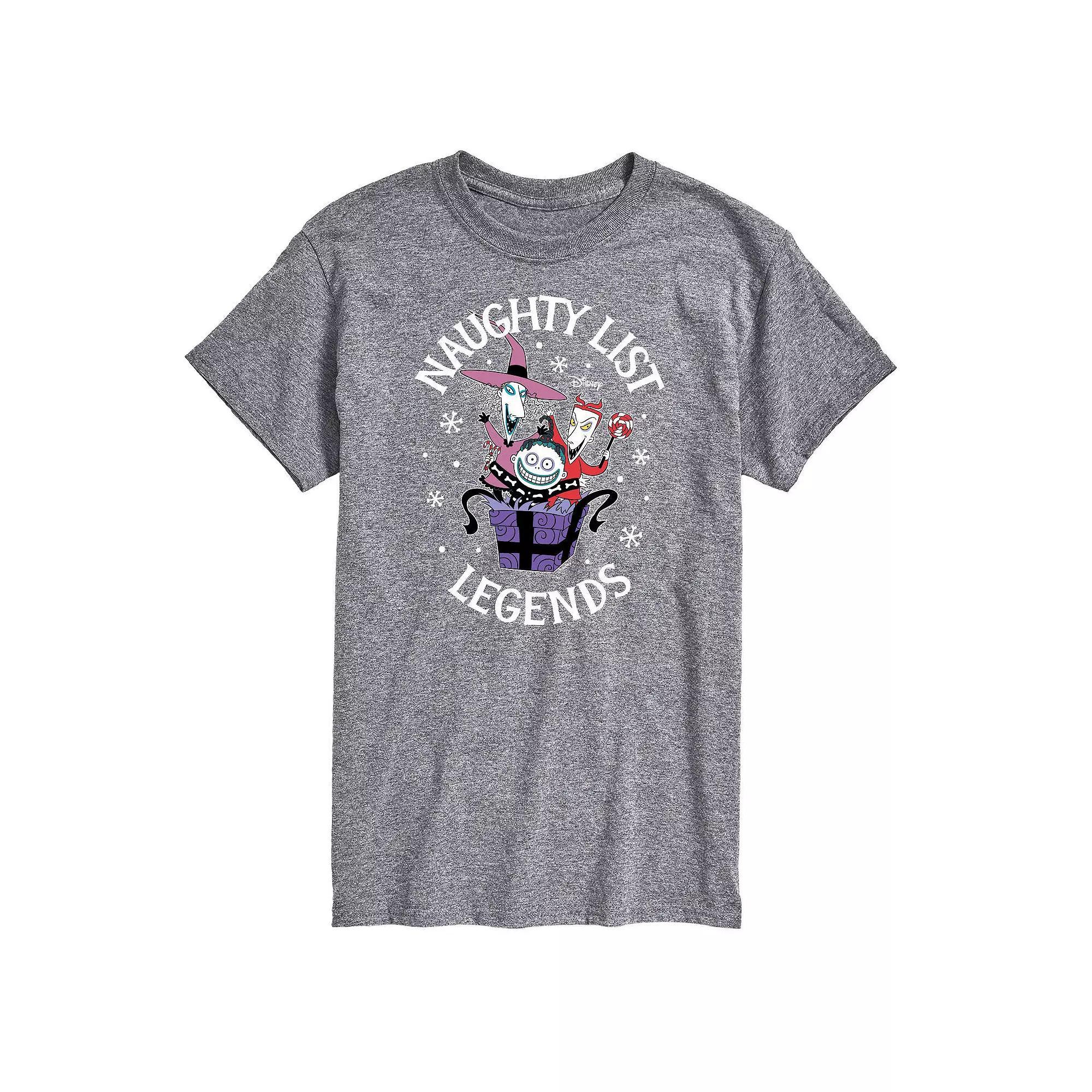 Men's Nightmare Before Christmas Naughty List Tee, Size: 4XB, Gray Product Image