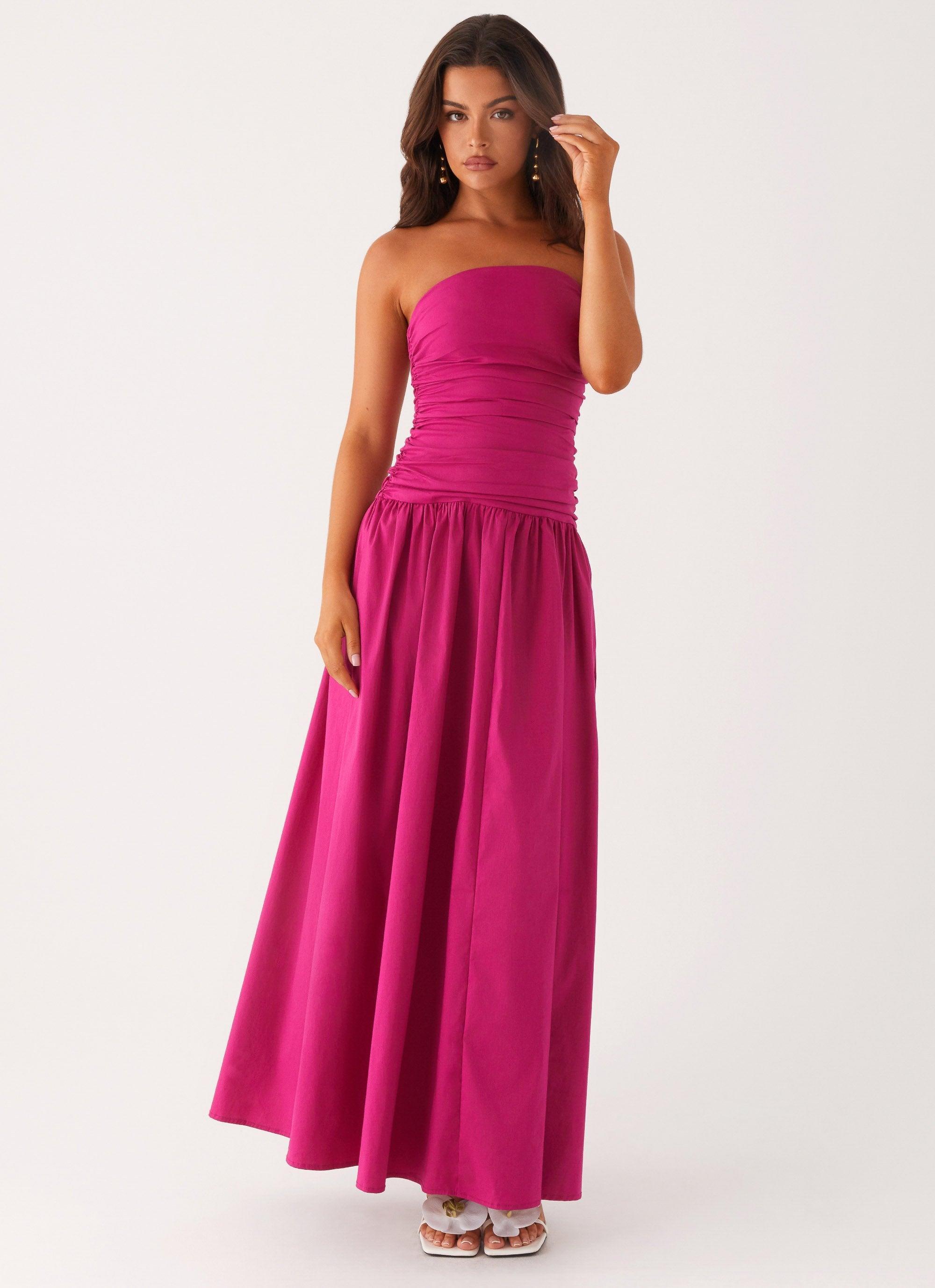 Carmel Maxi Dress - Fuchsia Product Image