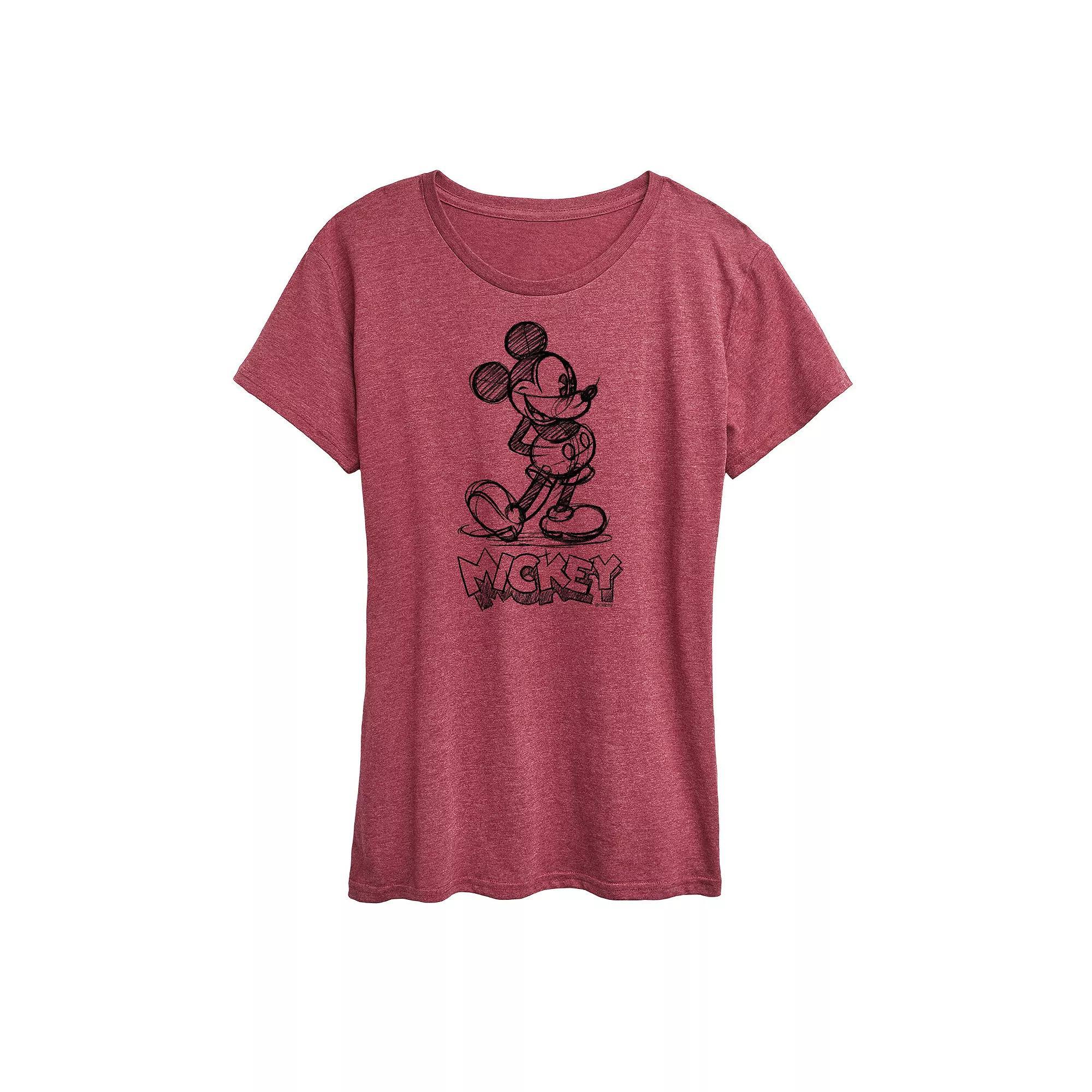 Disney's Mickey Mouse Women's Sketch Graphic Tee, Girl's,  Product Image
