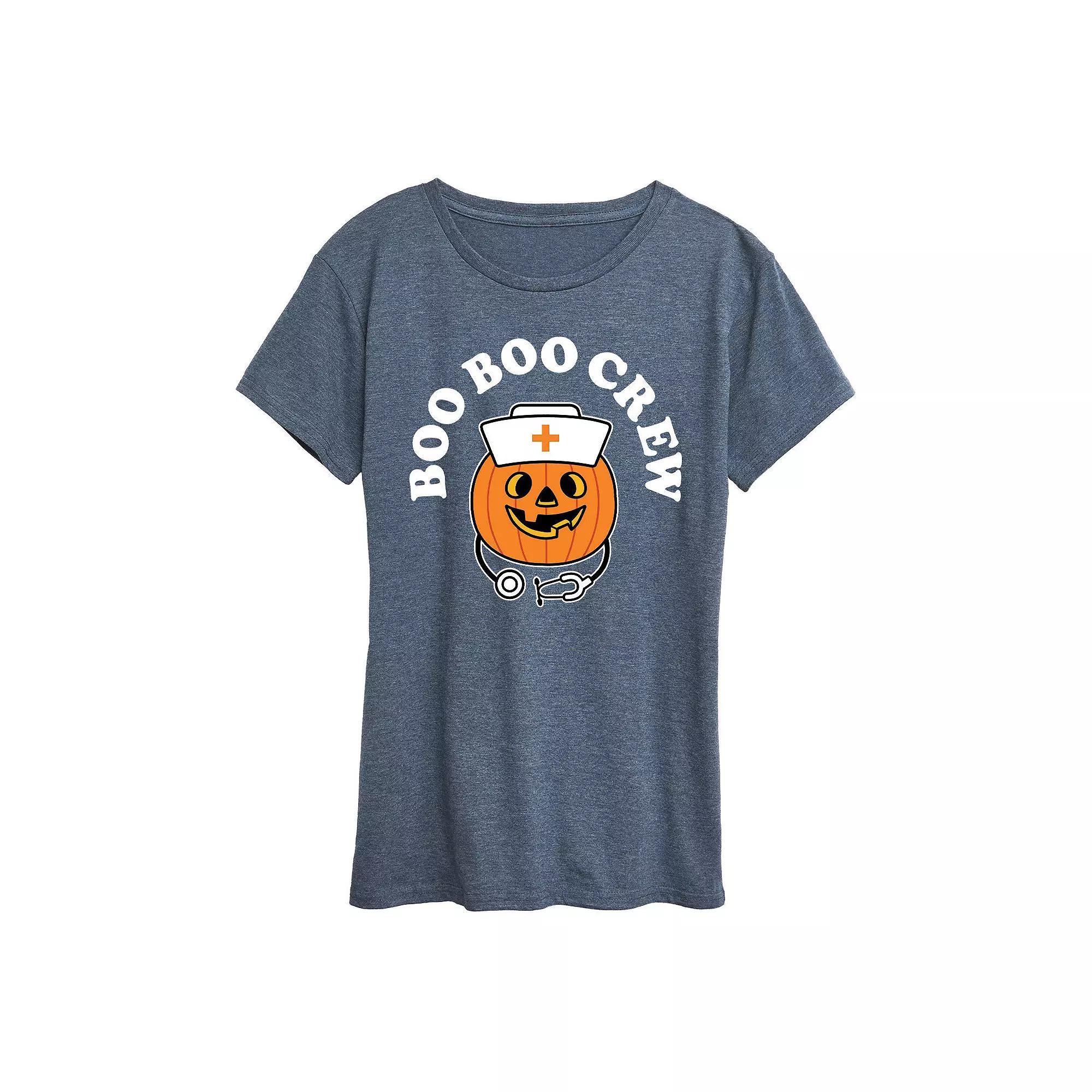 Women's Boo Boo Crew Halloween Tee, Girl's, Size: Large, Blue Product Image