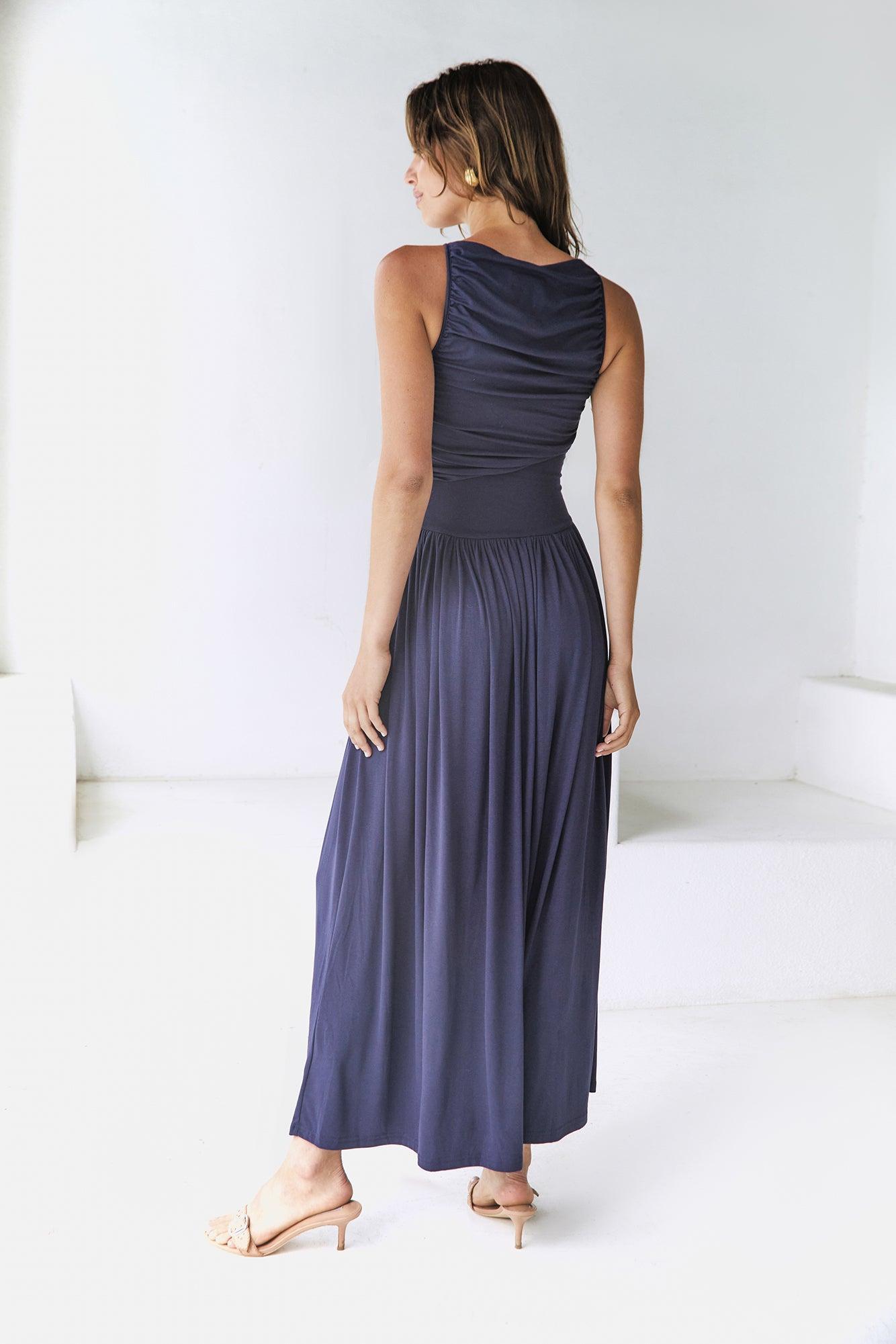 Nalla Maxi Dress Navy Product Image