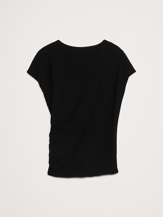 Wide Ribbed Draped Top Product Image