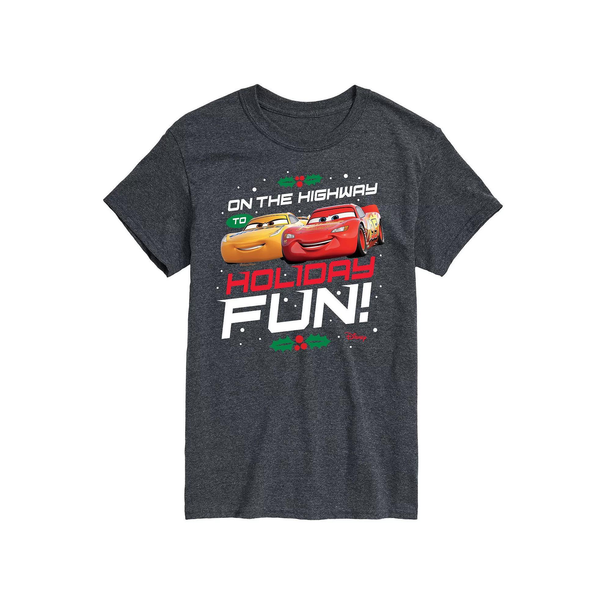 Disney's Cars Men's Highway To Holiday Fun Graphic Tee,  Product Image