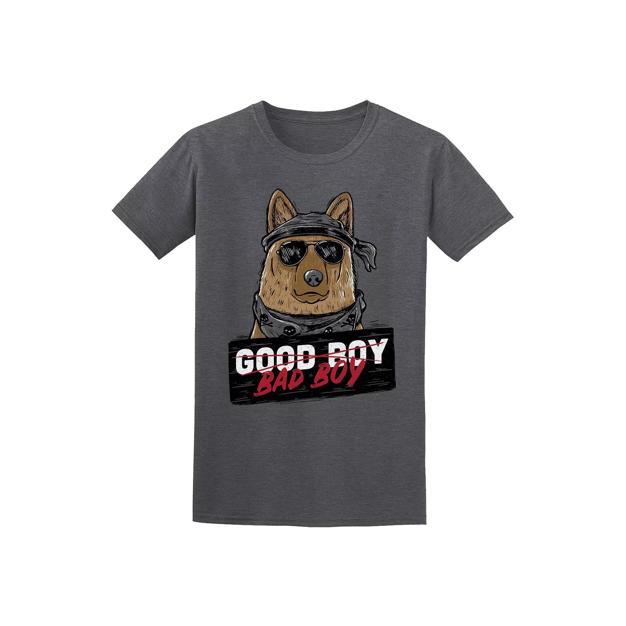 Men's COLAB89 by Threadless Good Boy Bad Tee, Size: XL, Dark Grey Product Image