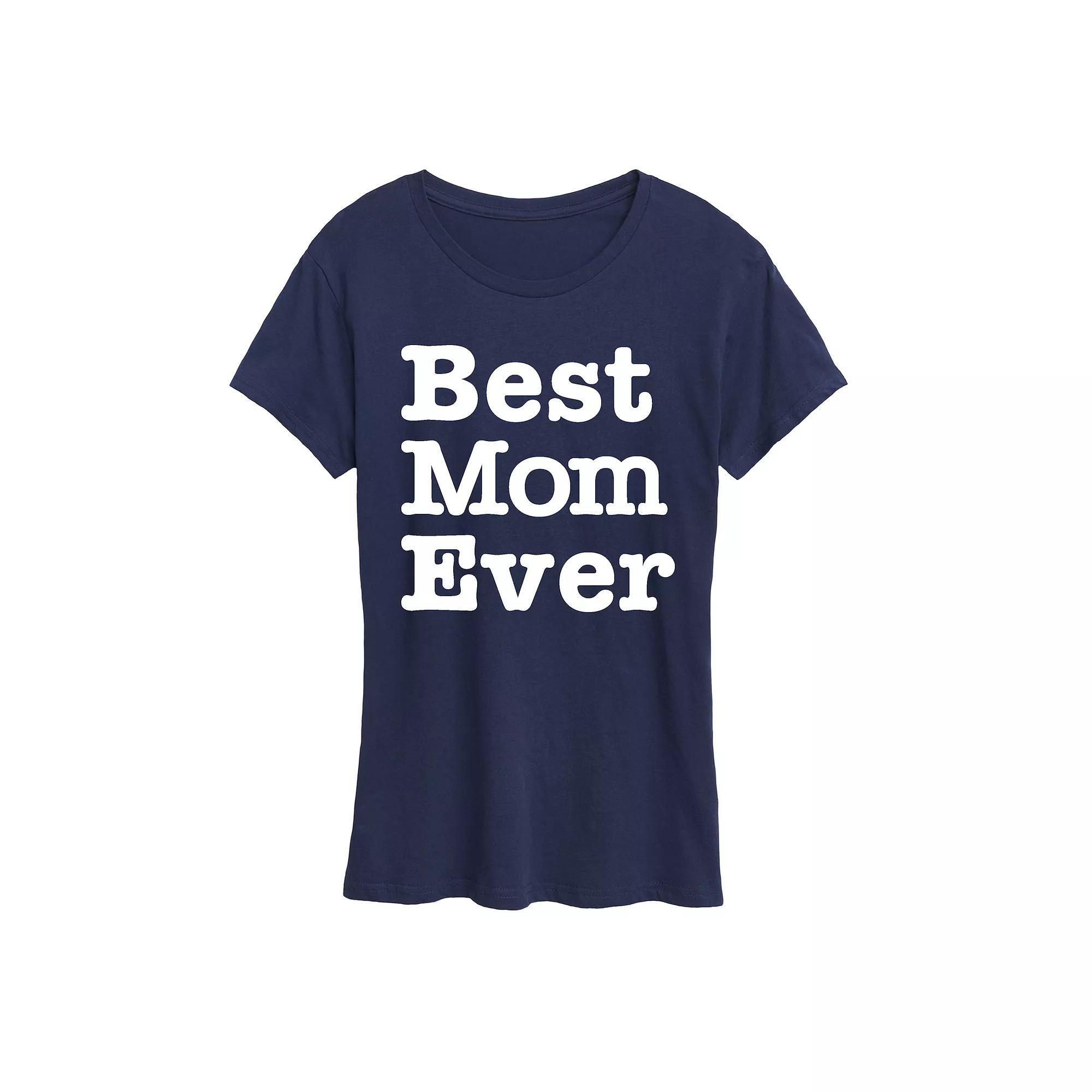 Women's Best Mom Ever Graphic Tee, Size: XL, Heather Grey Product Image