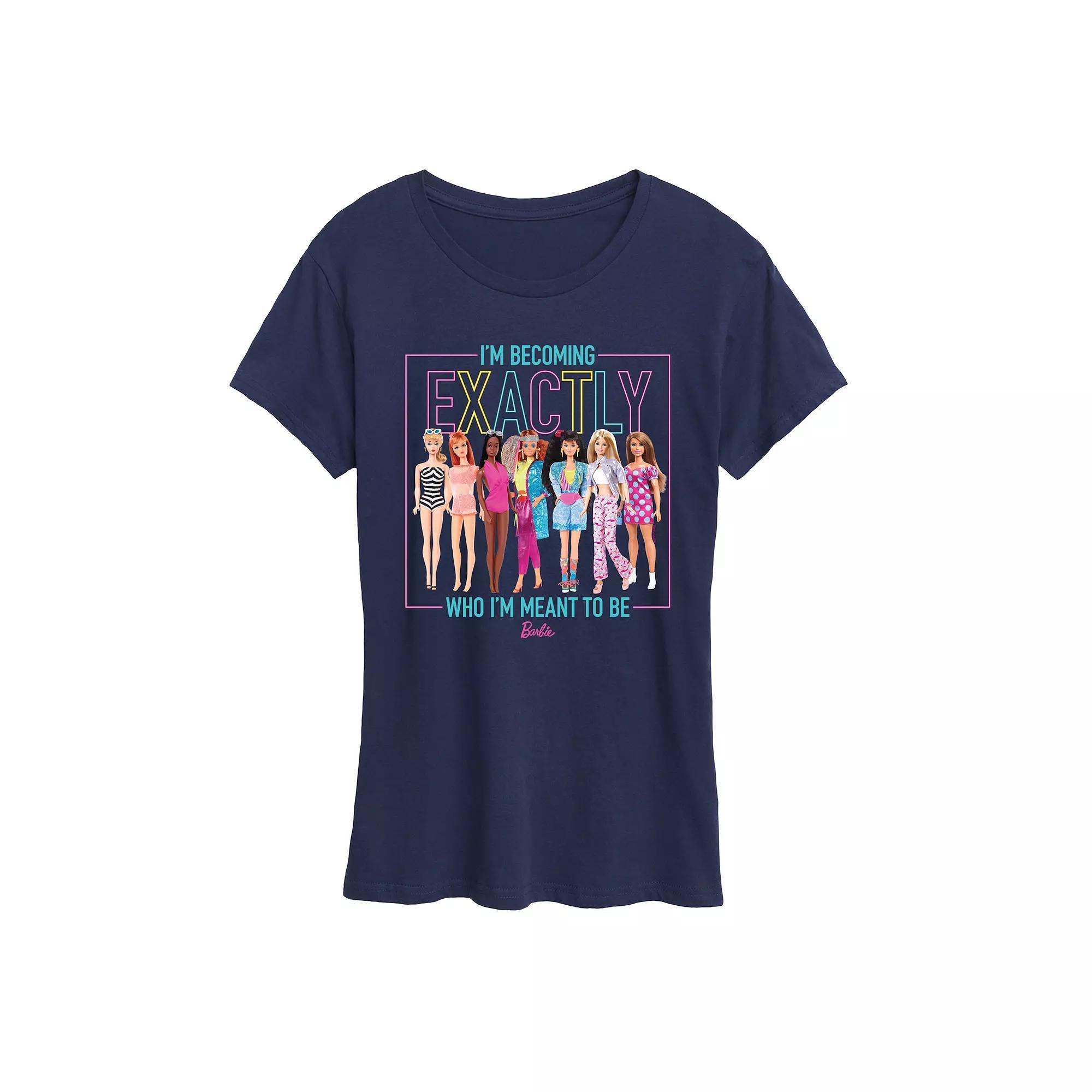 Women's Barbie® Exactly Who I'm Meant To Be Graphic Tee,  Product Image