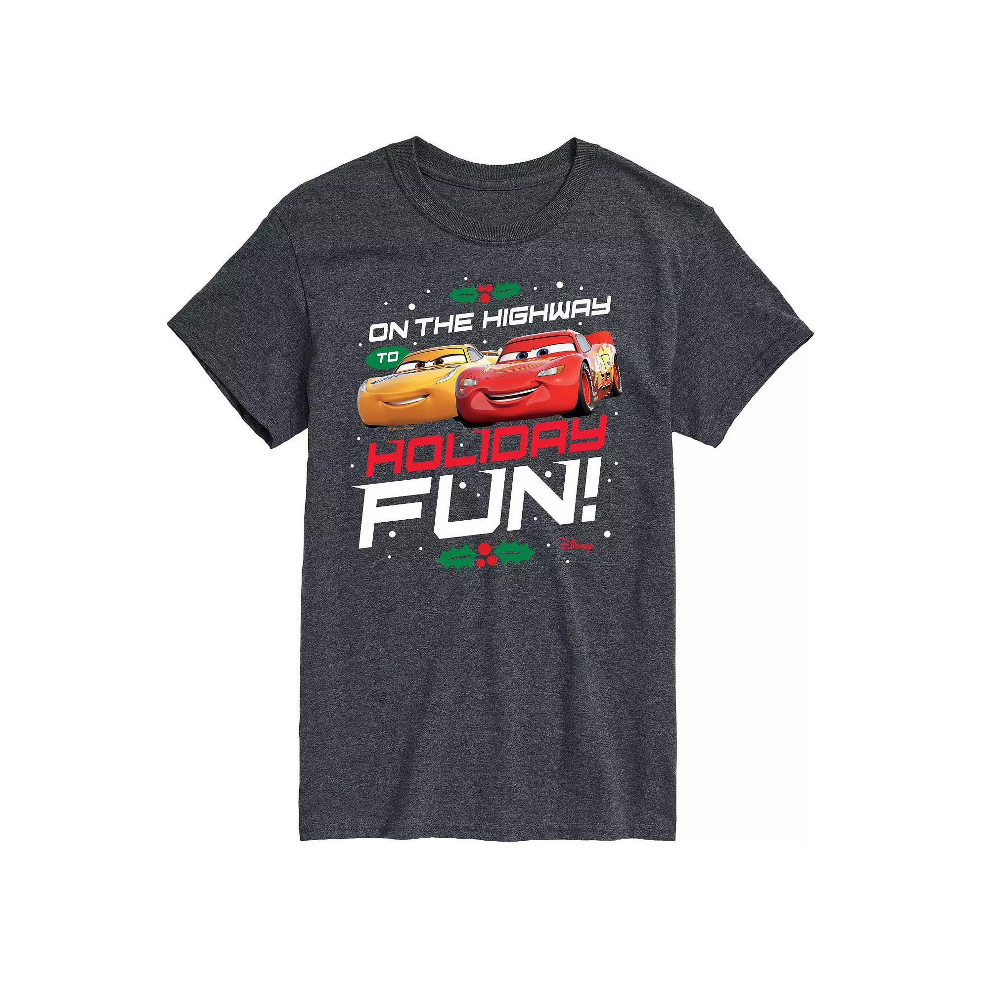 Disney's Cars Men's Highway To Holiday Fun Graphic Tee,  Product Image