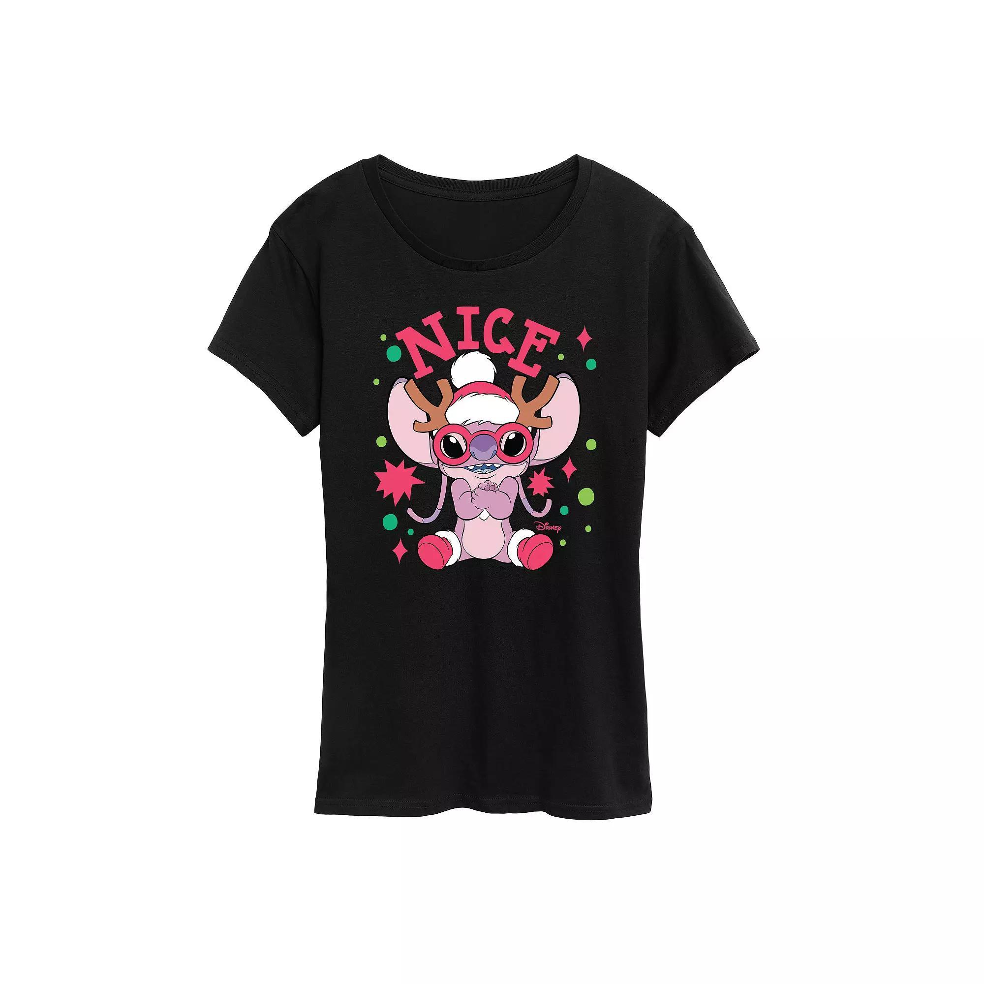 Disney's Lilo and Stitch Women's Nice List Graphic Tee,  Product Image