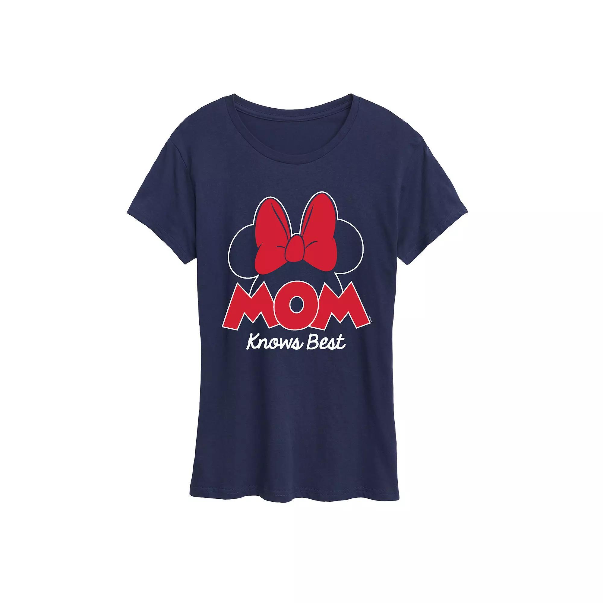 Disney's Minnie Mouse Women's Mom Knows Best Graphic Tee,  Product Image