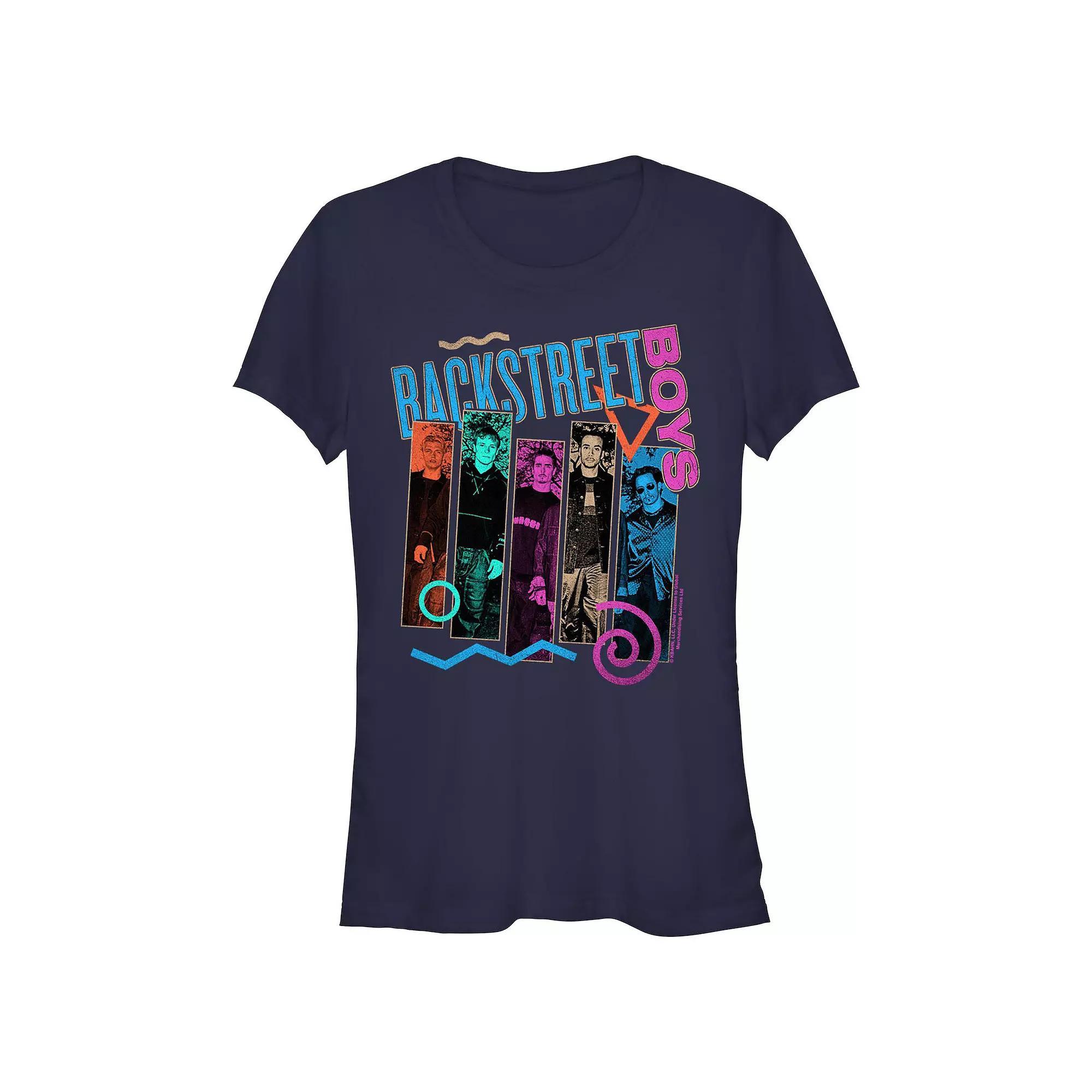 Juniors' Backstreet Boys Members Banners Graphic Tee, Women's, Size: Small, Blue Product Image