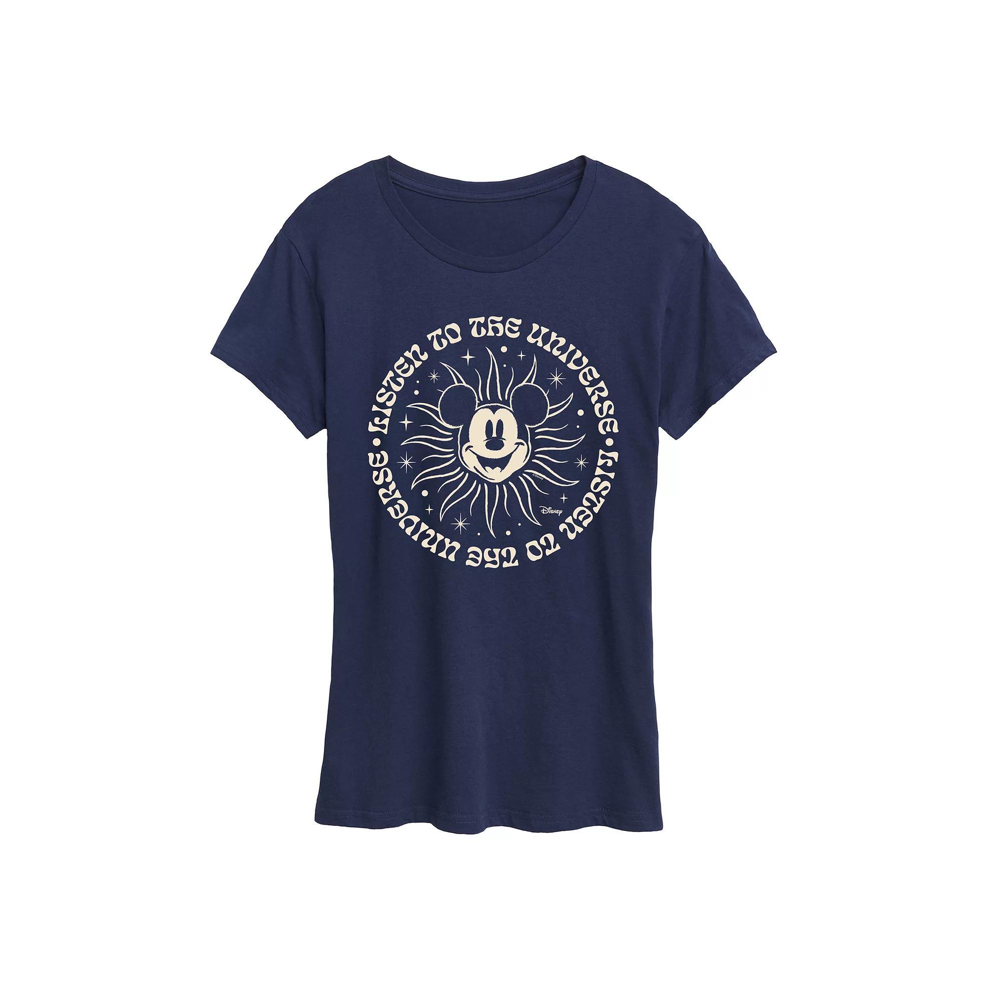 Disney's Mickey Mouse Plus Listen To The Universe Graphic Tee, Women's,  Product Image